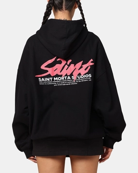 Saint Morta Artistry Hoodie Black Fitness Perforated Details