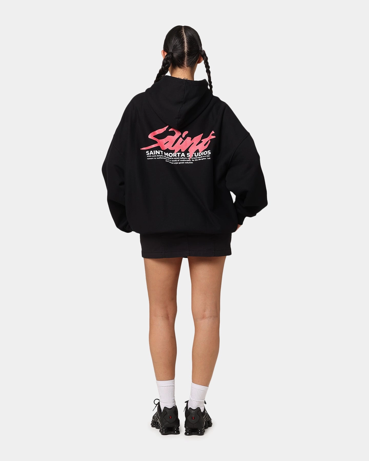 Saint Morta Artistry Hoodie Black TailoredSilhouette Round-neck