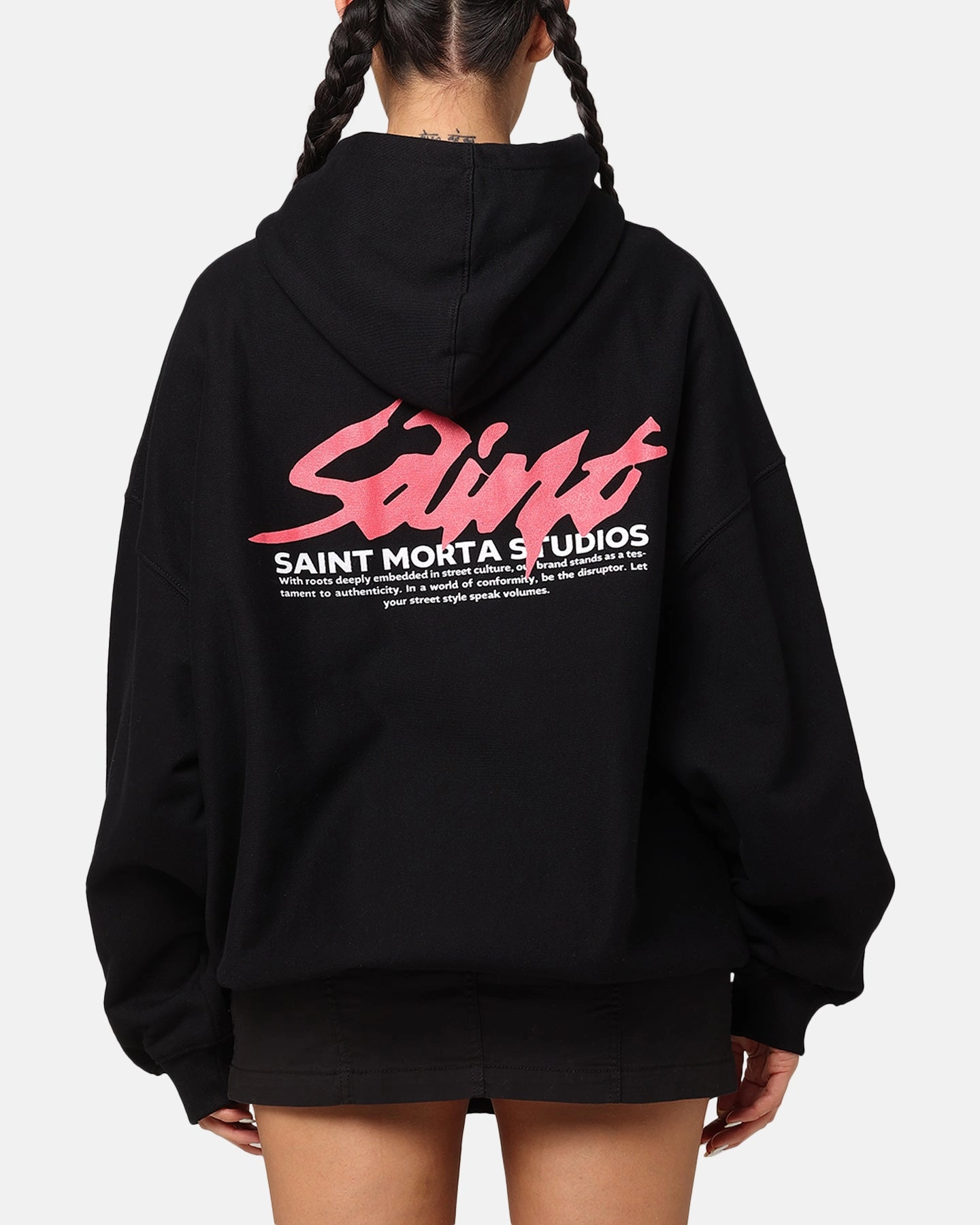 Saint Morta Artistry Hoodie Black Fitness Perforated Details