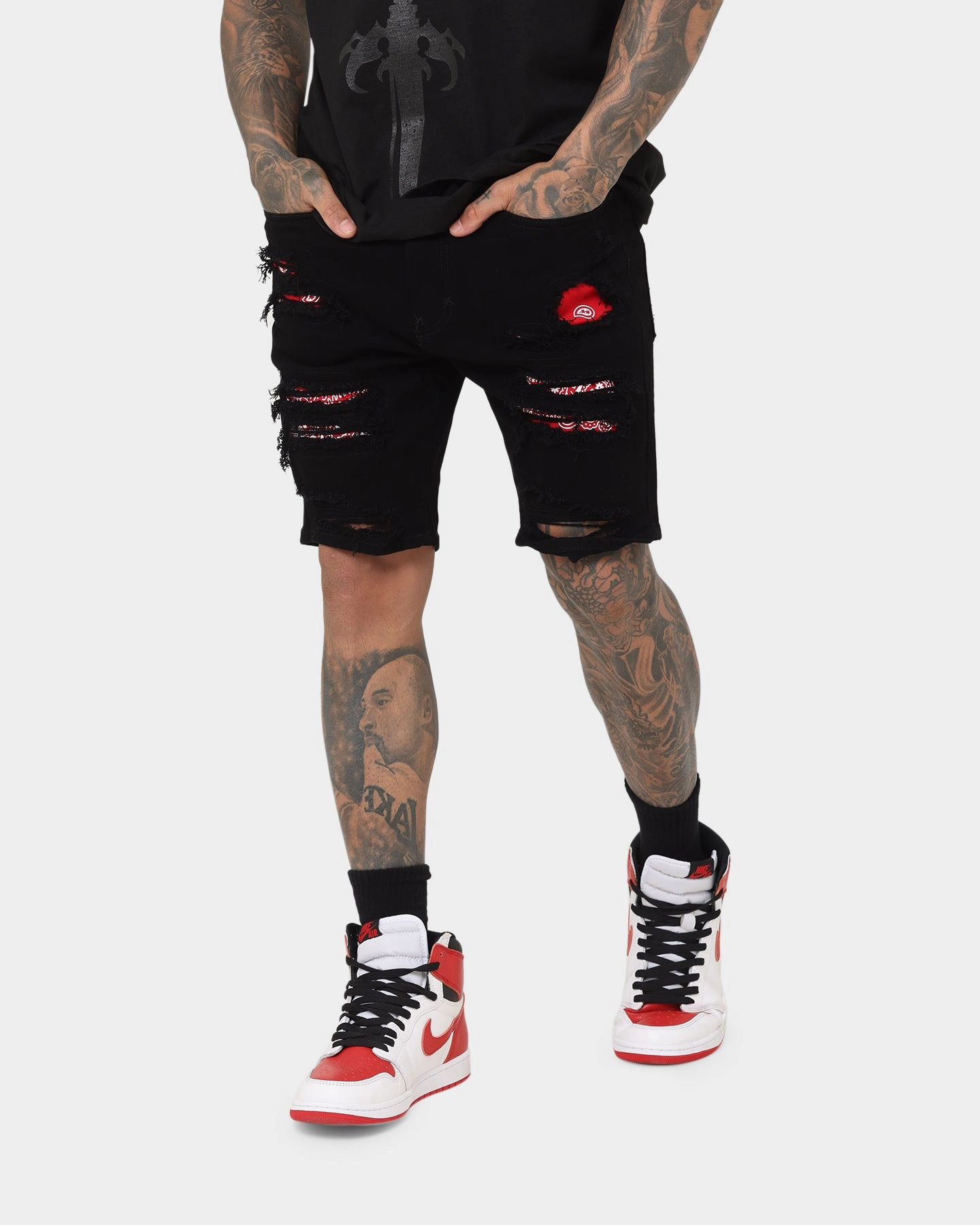 Fashion Fit Saint Morta Bandana Summum Shorts Black/Red