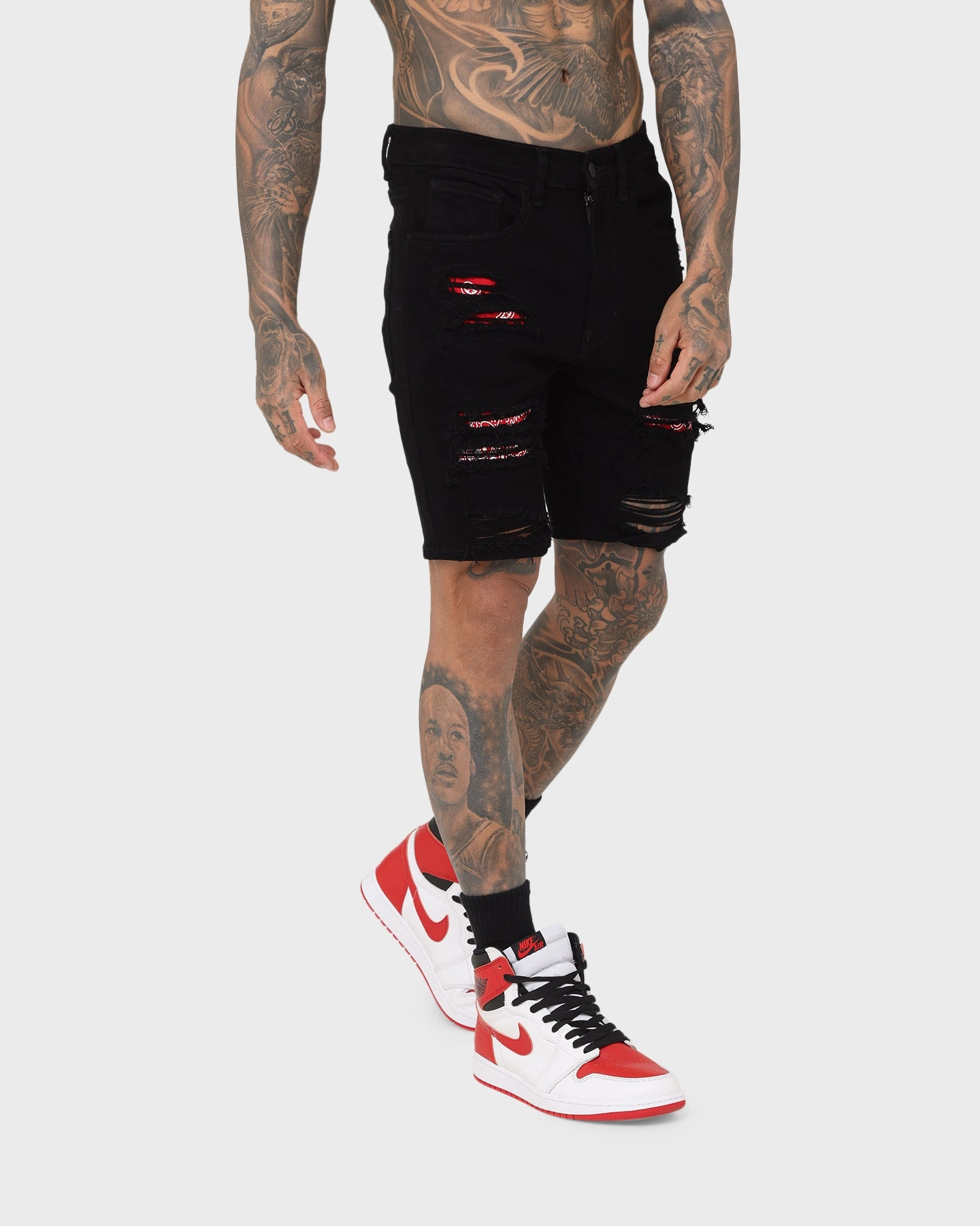 Fair trade Saint Morta Bandana Summum Shorts Black/Red