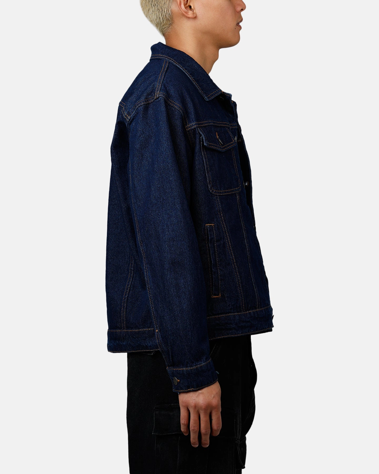Storm Protection Saint Morta Boxy Denim Jacket Indigo/Tan