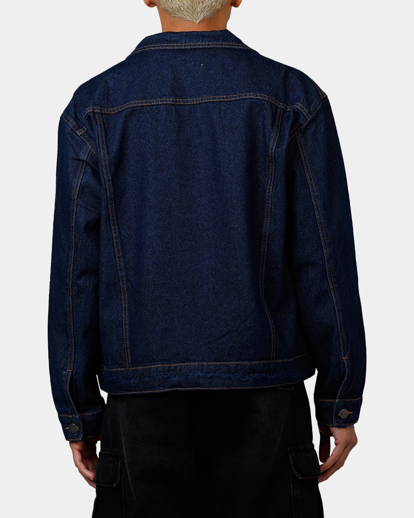 Saint Morta Boxy Denim Jacket Indigo/Tan sports event