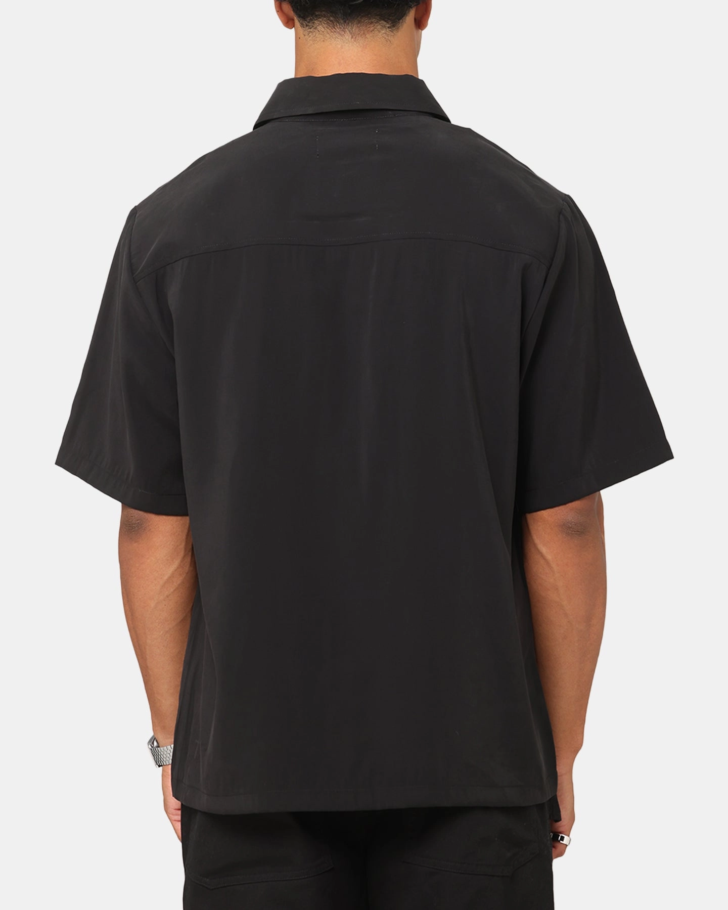 Saint Morta Cargo Button Up Shirt Black Gym Wear