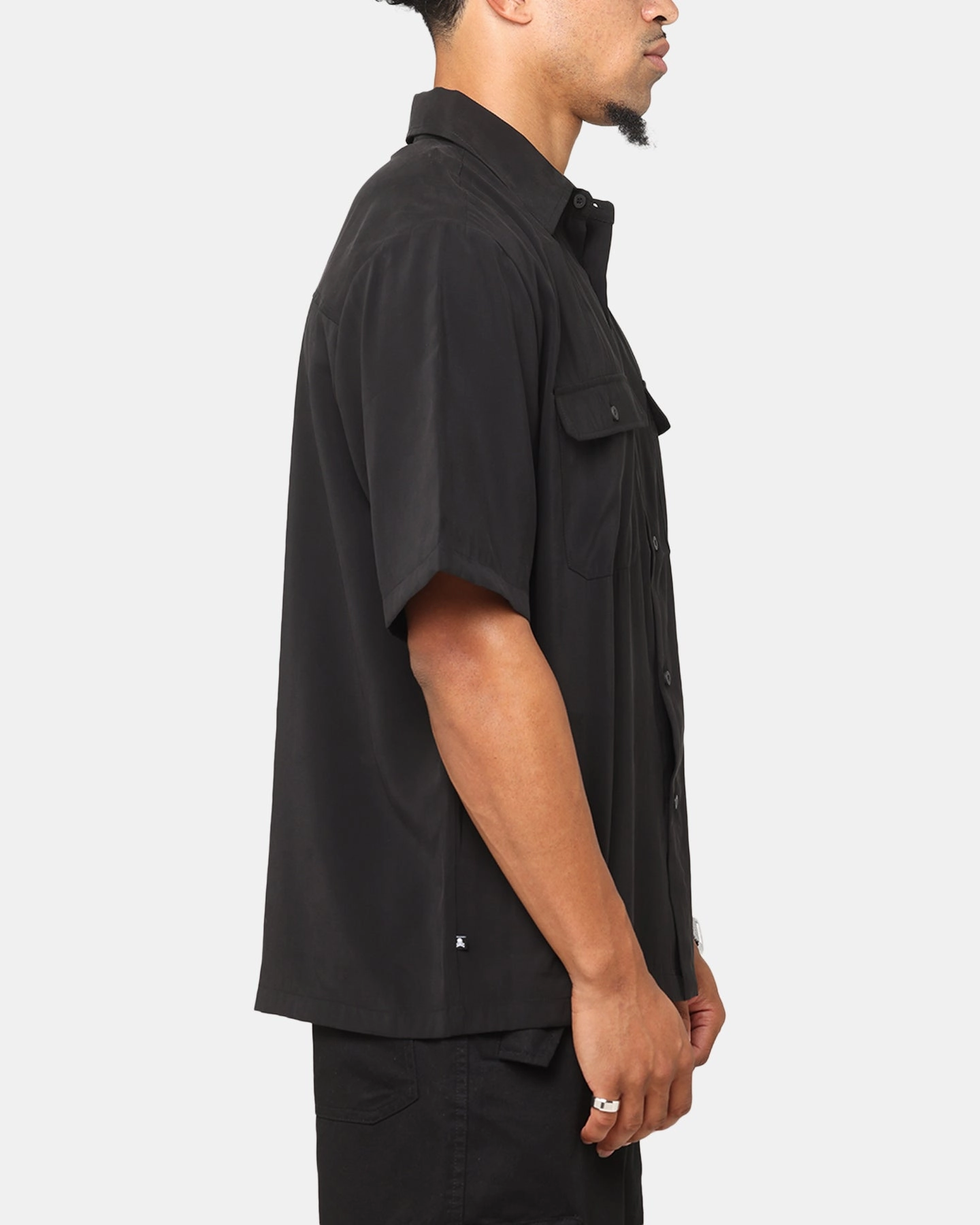 Weekend Casual Saint Morta Cargo Button Up Shirt Black
