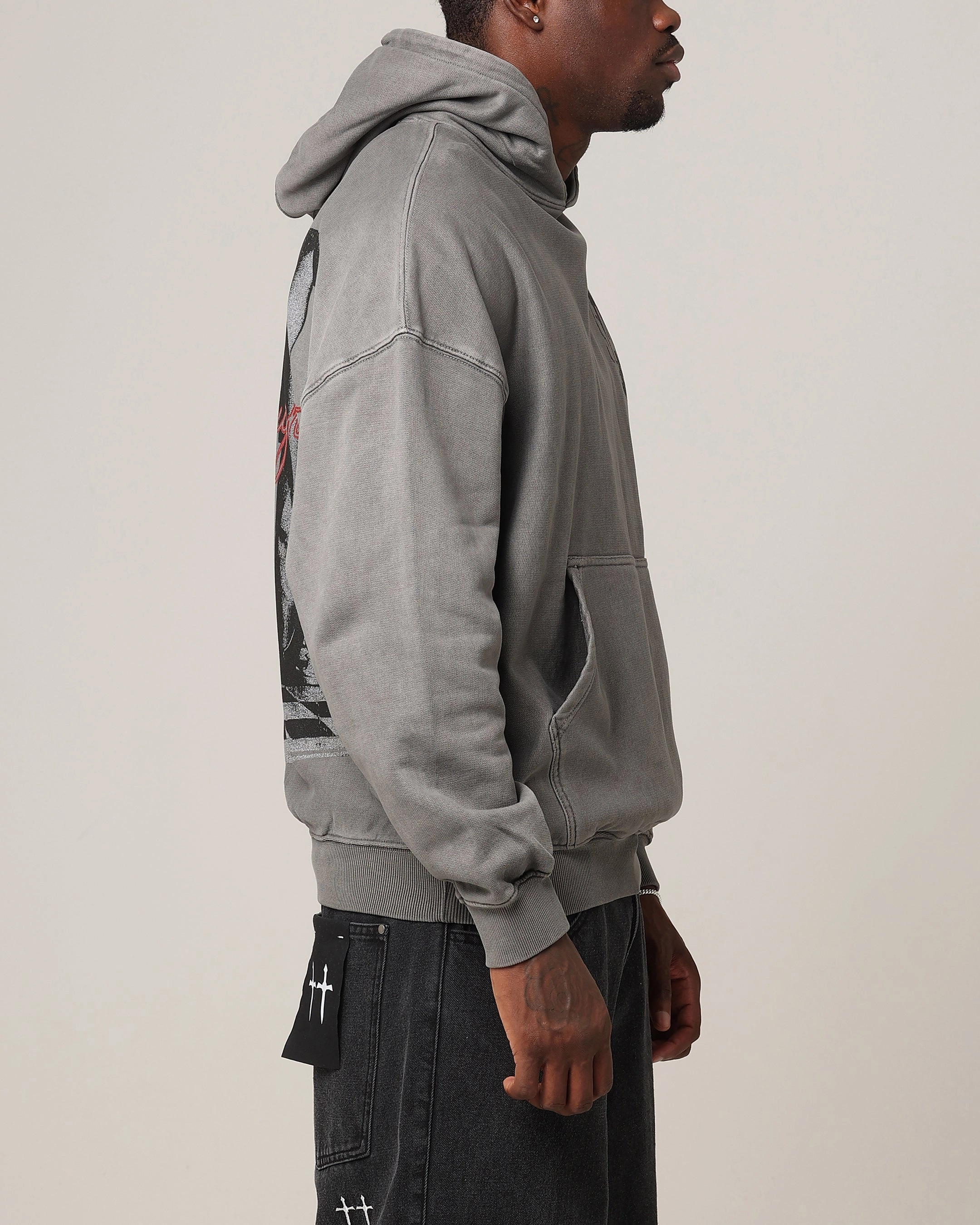 Saint Morta Chess Night Hoodie Washed Charcoal Work Ready