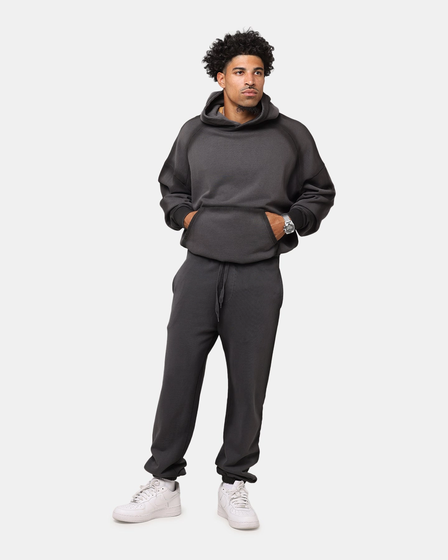 Active Protection Packable Feature Saint Morta Contrast Wash Hoodie Black Wash