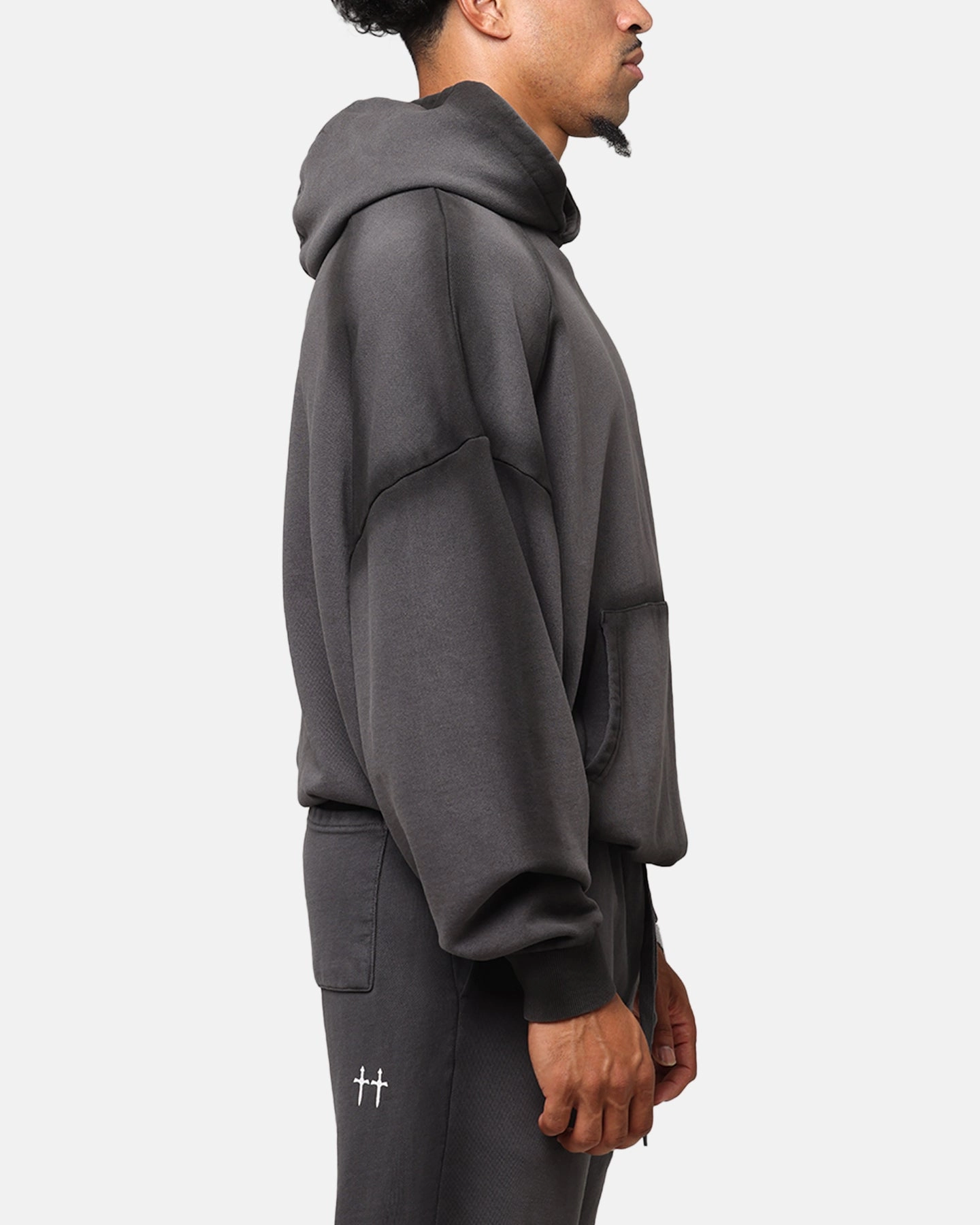 Saint Morta Contrast Wash Hoodie Black Wash Daily Utility office workers