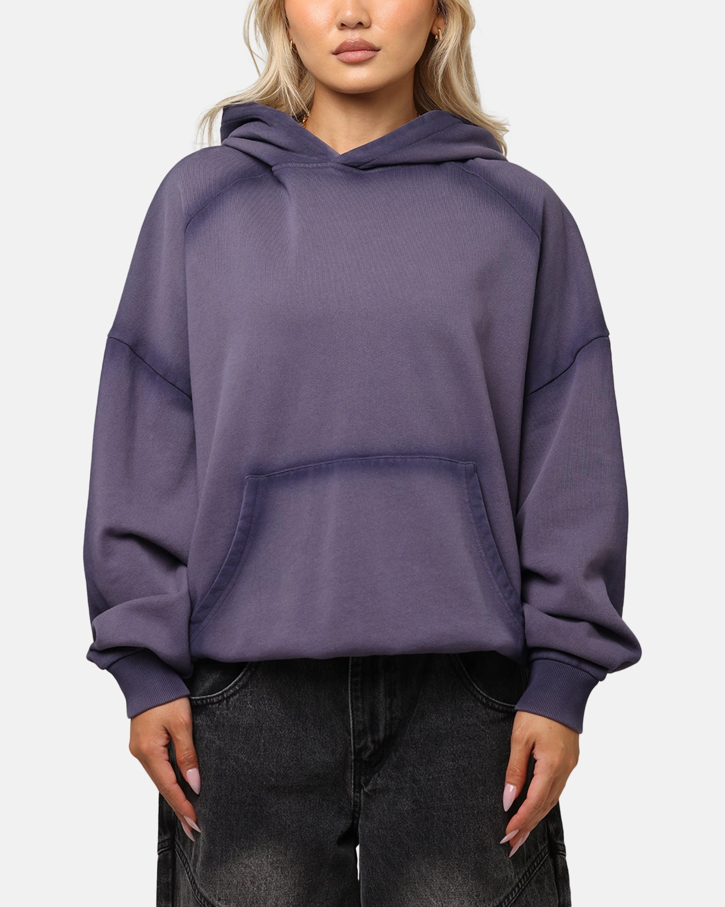 Saint Morta Contrast Wash Hoodie Purple StretchMaterial