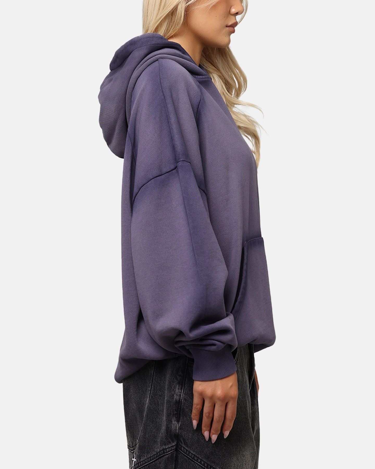 Saint Morta Contrast Wash Hoodie Purple Urban Ease Heat Reflective Tech