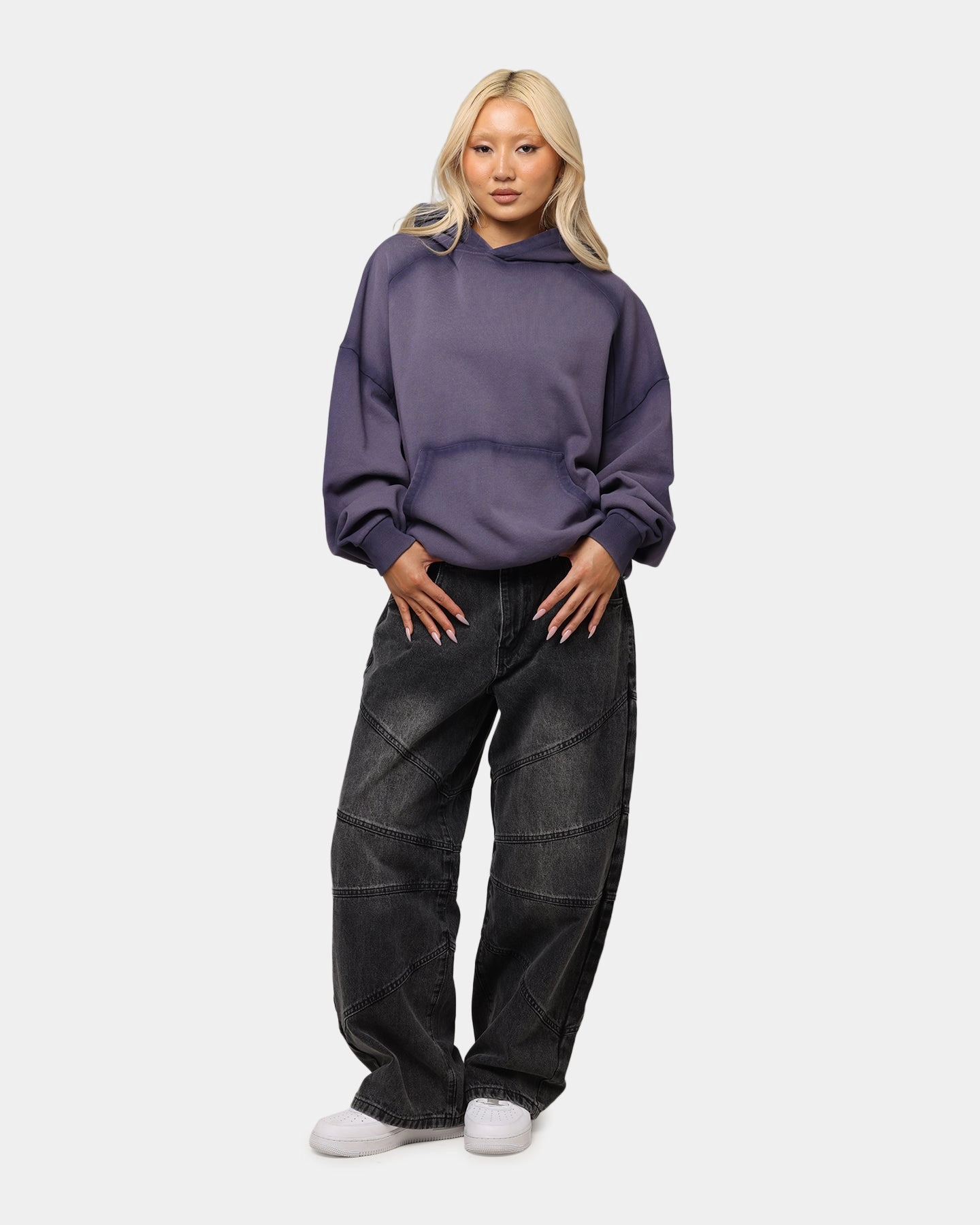 Saint Morta Contrast Wash Hoodie Purple Individual-sports Sustainable