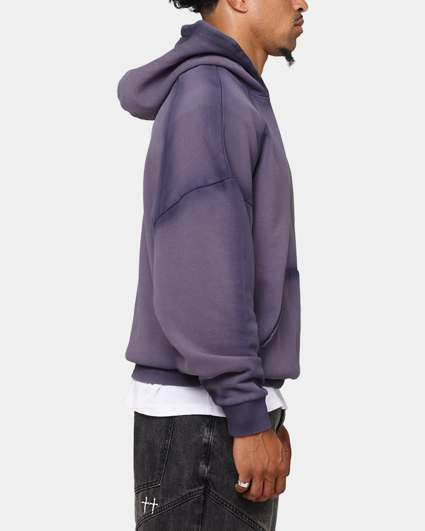 Saint Morta Contrast Wash Hoodie Purple Soft inner layer Travel Essential