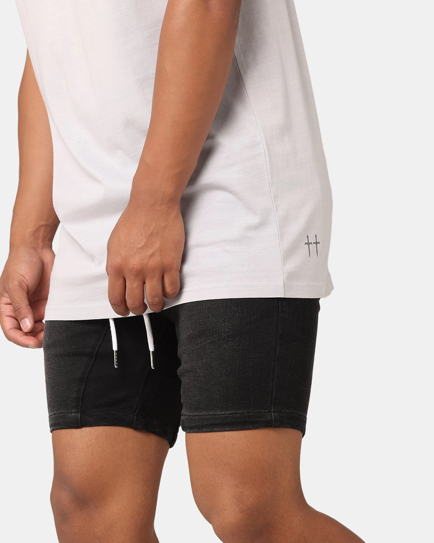 formal alternative Saint Morta Correr Denim Shorts Washed Black