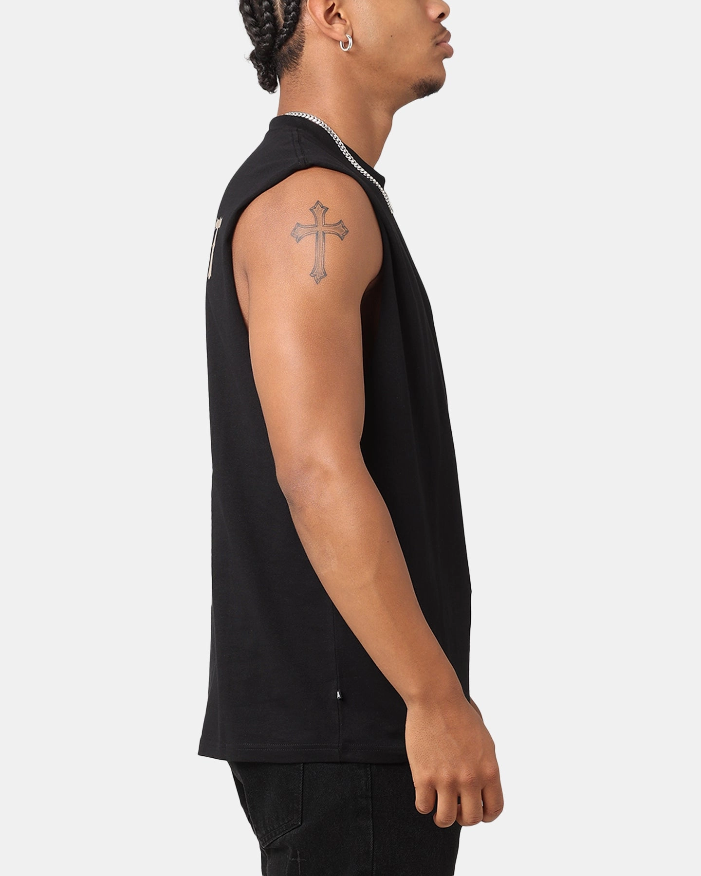 Saint Morta Daggers Oversized Muscle T-Shirt Black/Brown Minimal Outfit