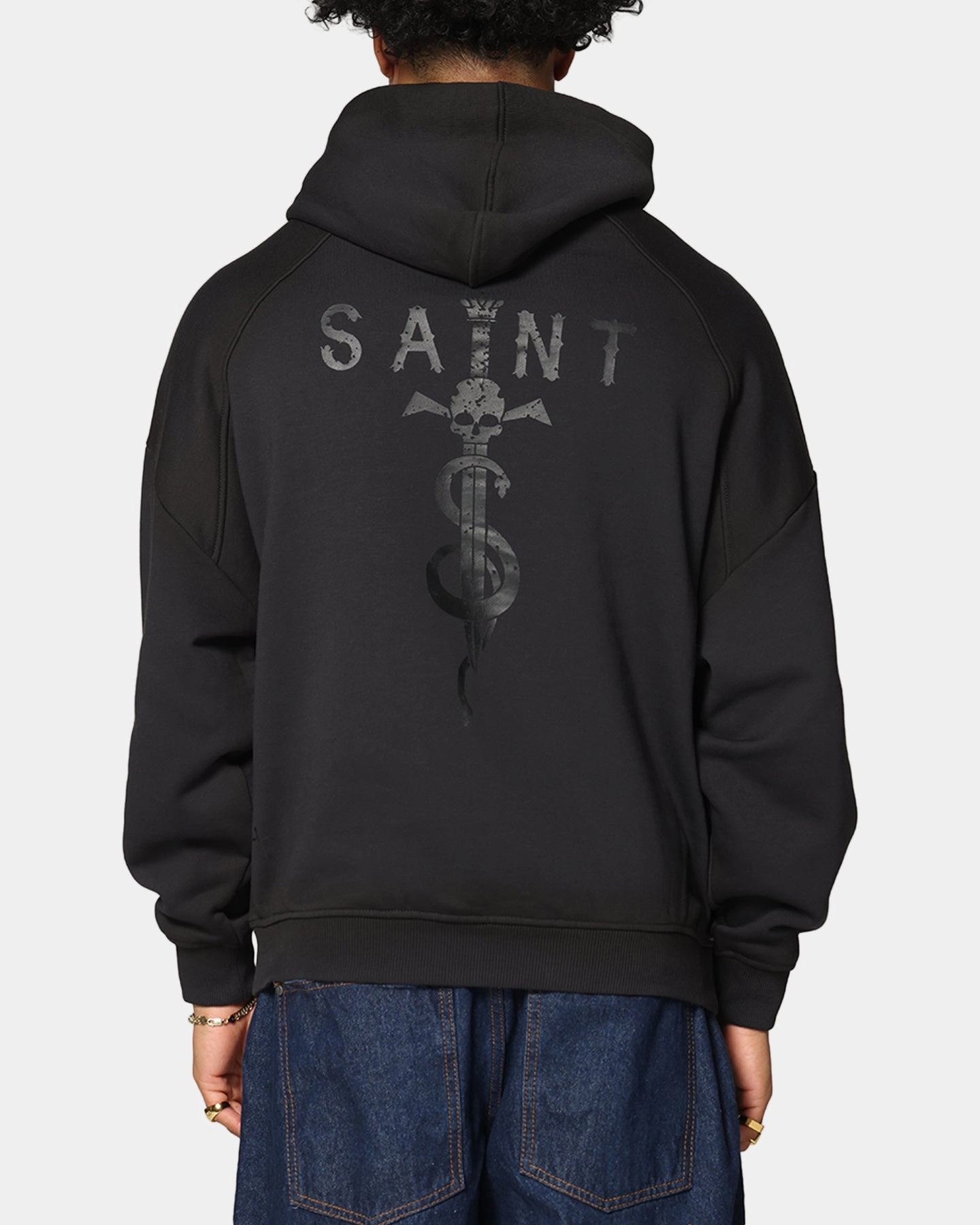 Saint Morta Daggers Premium Hoodie Contrast Black Sport Comfort