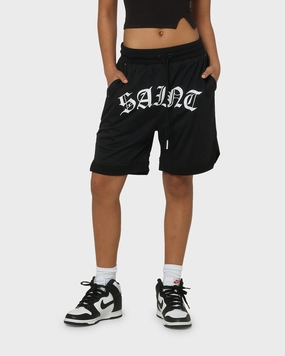 Saint Morta Day Of The Dead Basketball Shorts Black/White plus-size choice WindResistantWeave