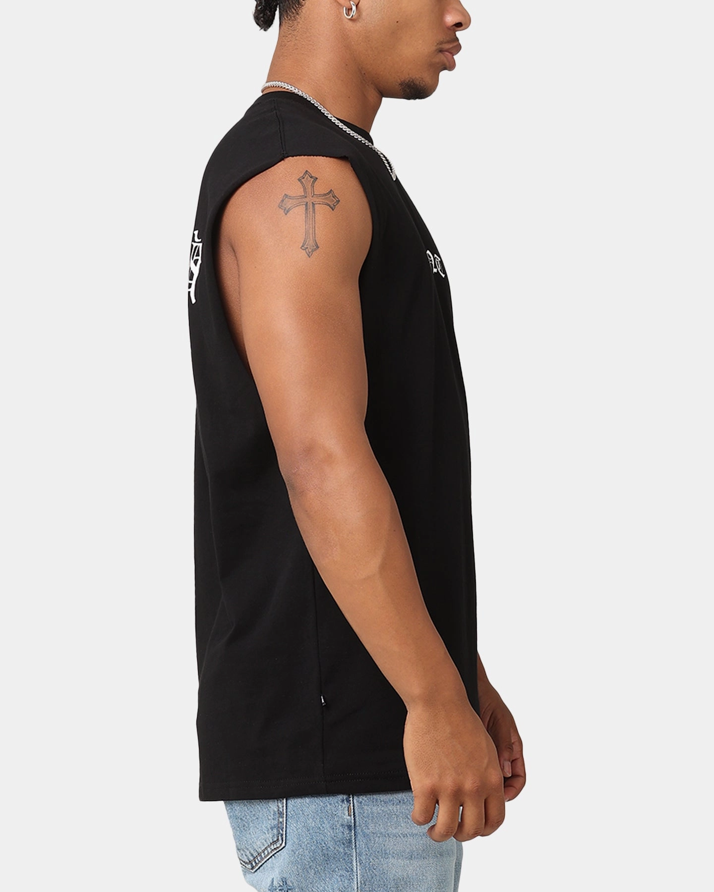 Saint Morta Dead Oversized Muscle T-Shirt Black Quick Drying NoSideSeams