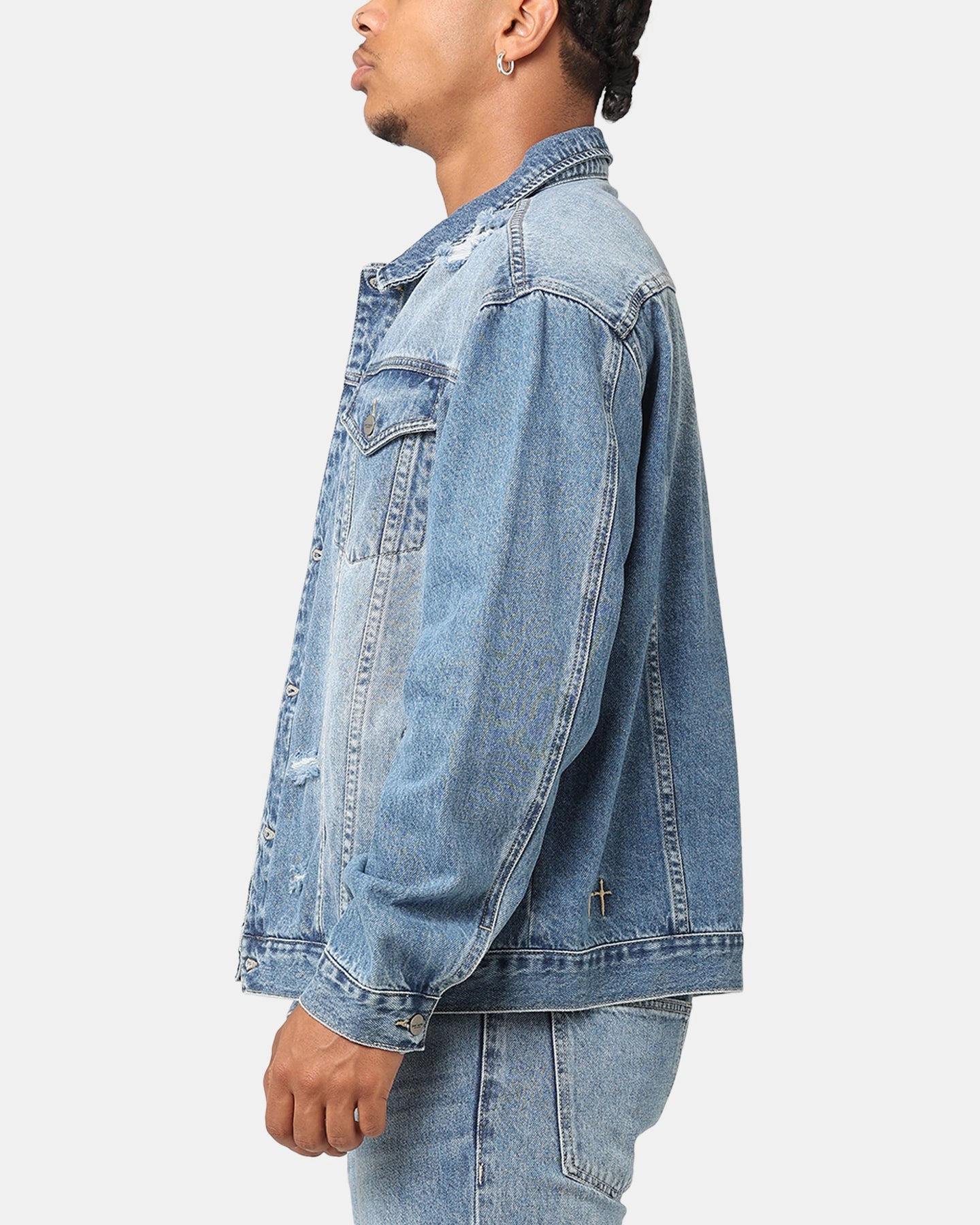 Saint Morta Denim Trucker Jacket Mid Blue Denim Storage