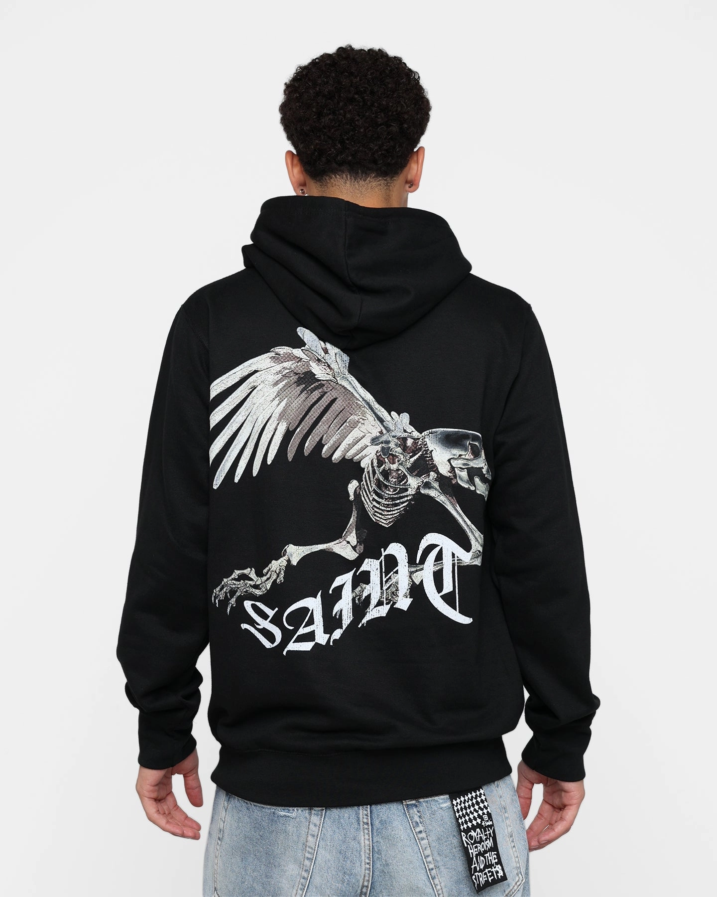 Saint Morta Departed Hoodie Black colorful mass - produced