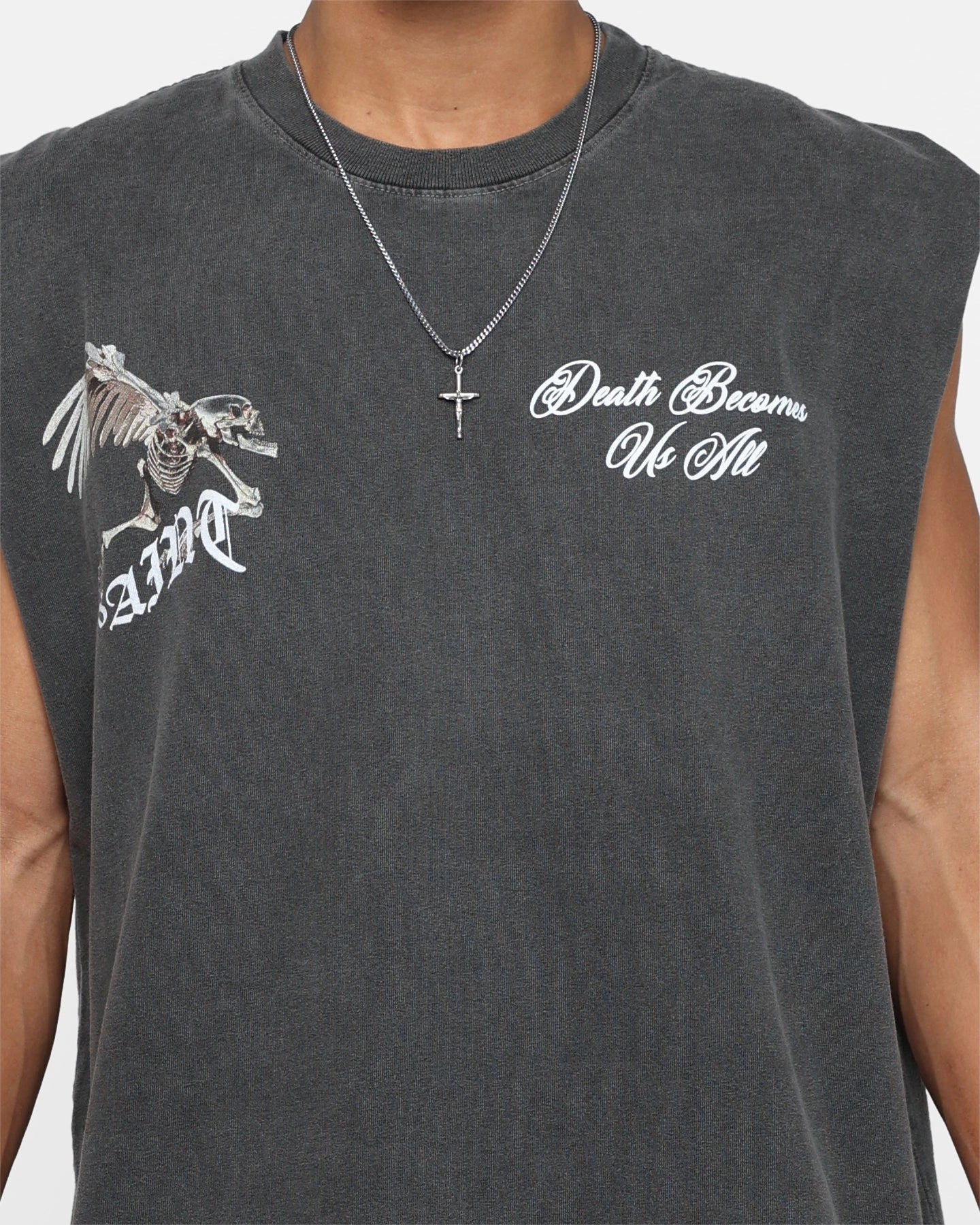 Quick Dry Technology Saint Morta Departed Muscle T-Shirt Black Wash