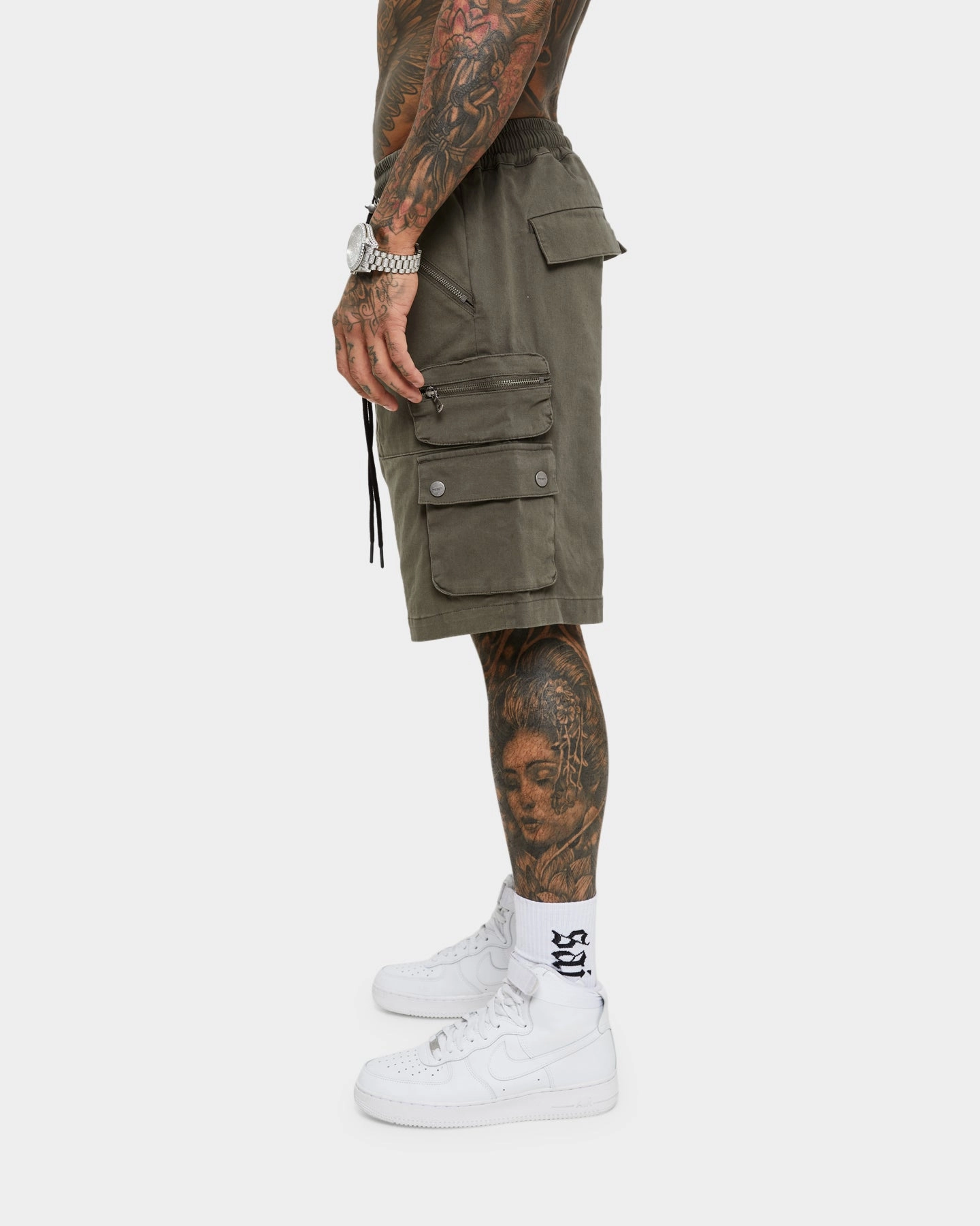 Saint Morta Desolation Cargo Shorts Army Green semi - formal event
