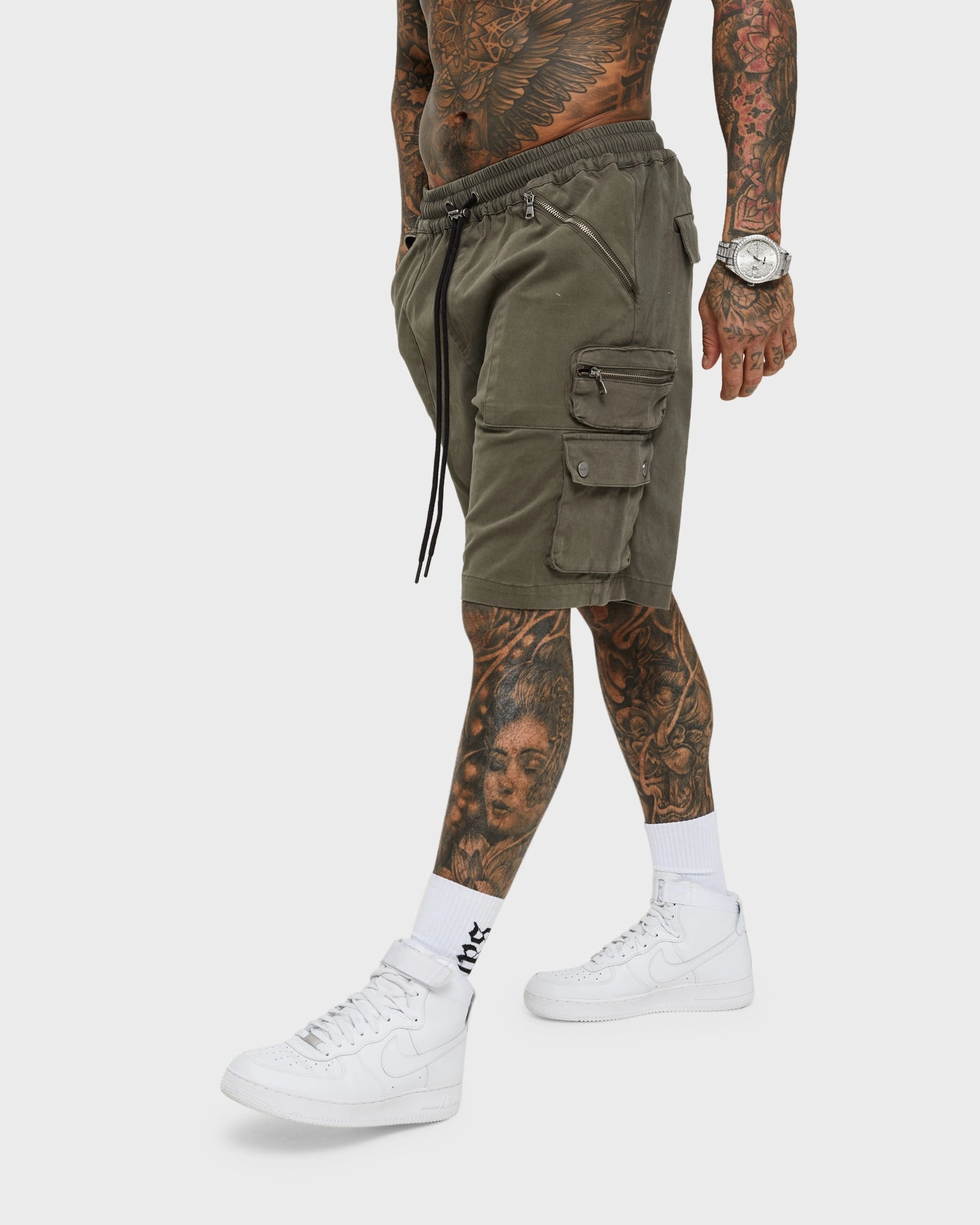 Anti Static Technology Saint Morta Desolation Cargo Shorts Army Green