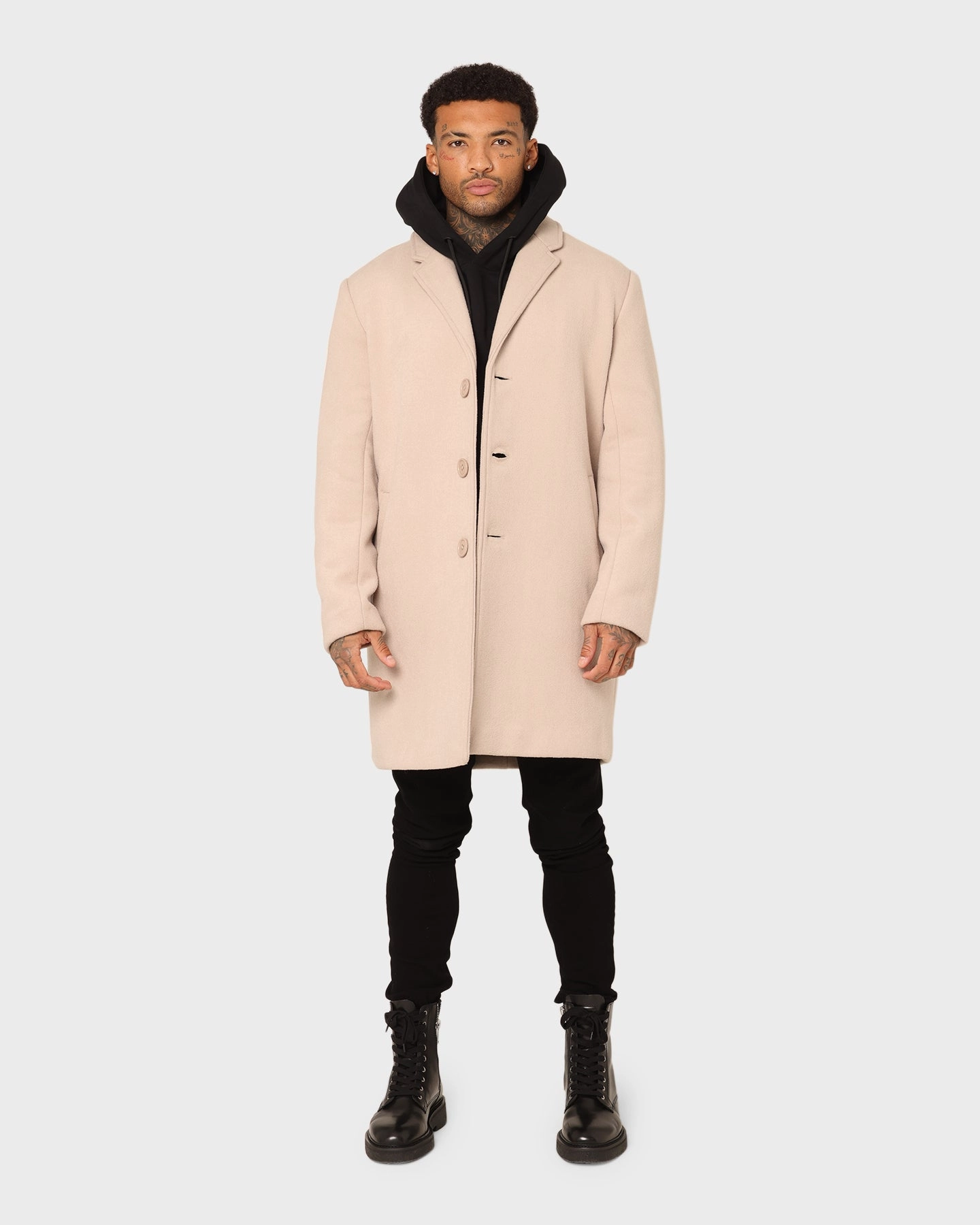 Saint Morta Desolation Coat Stone Convertible Collar Style