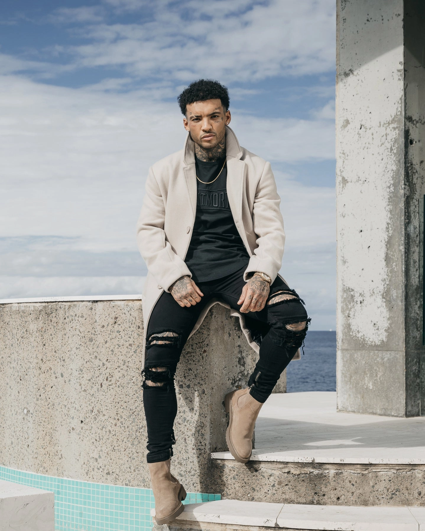 Quilted Stitching Saint Morta Desolation Coat Stone