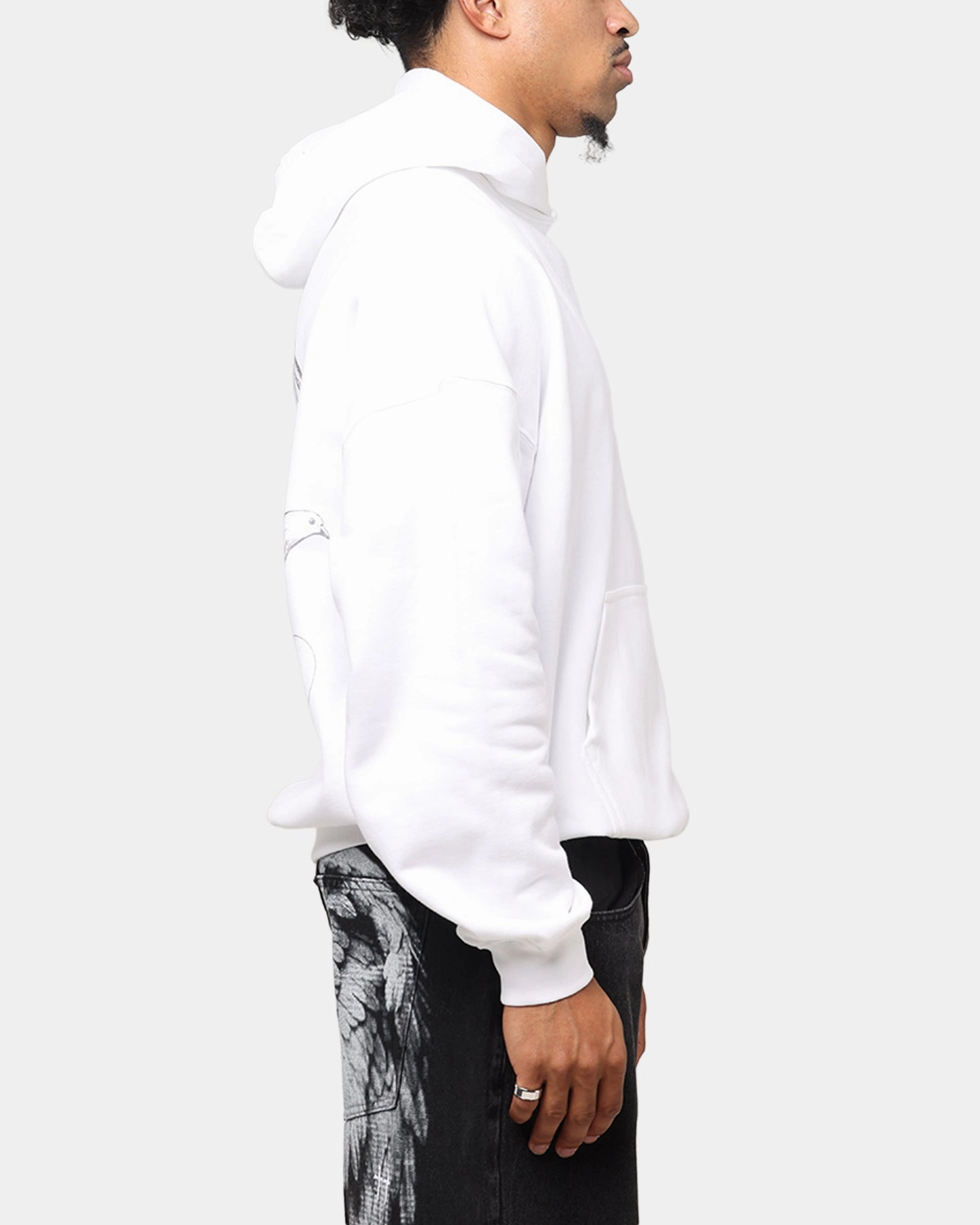 Saint Morta Doves Boxy Hoodie White Carnival wear