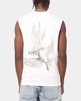 Saint Morta Doves Oversized Muscle T-Shirt White Relaxed Smart