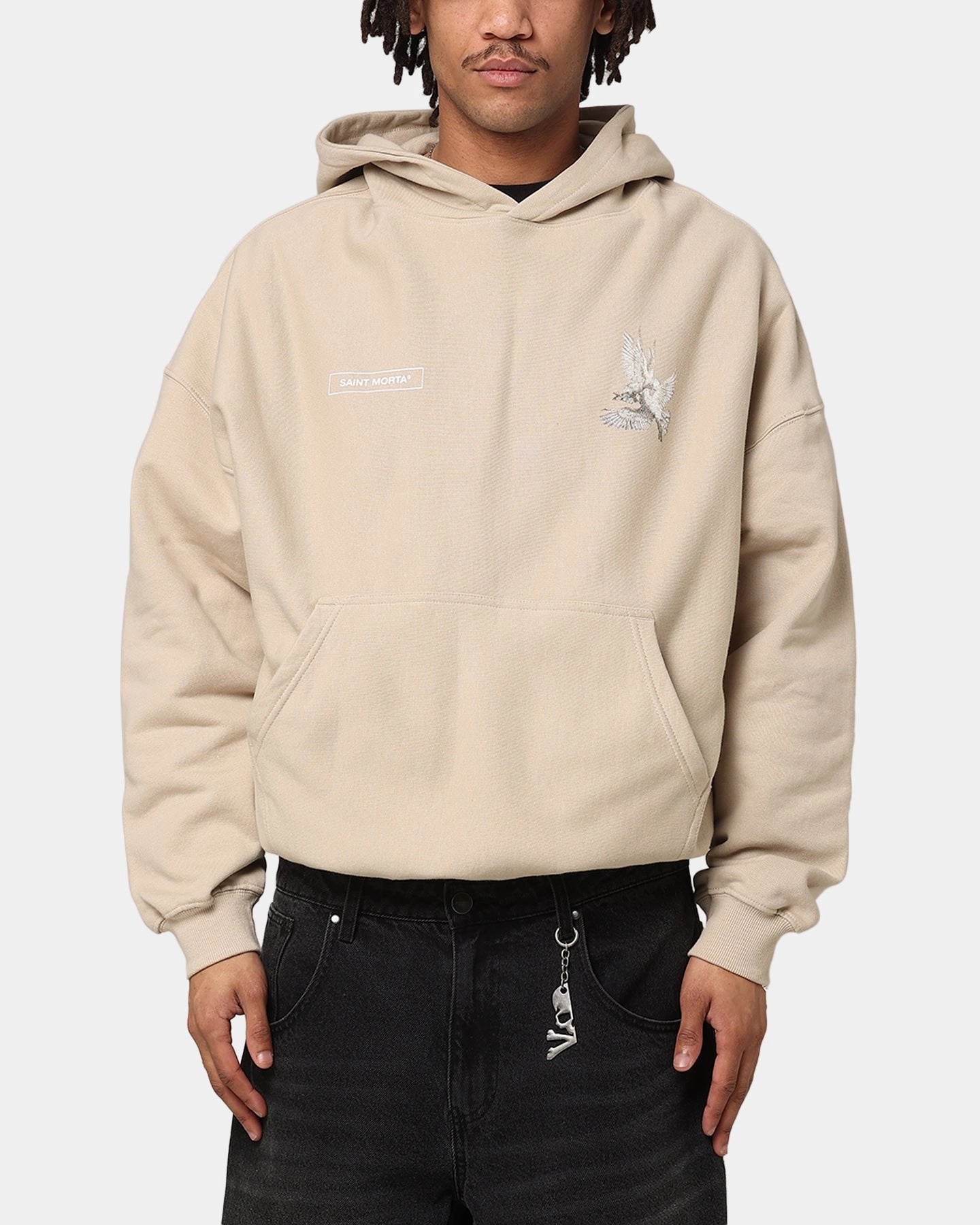 Advantage Chic Saint Morta Doves Vintage Hoodie Stone