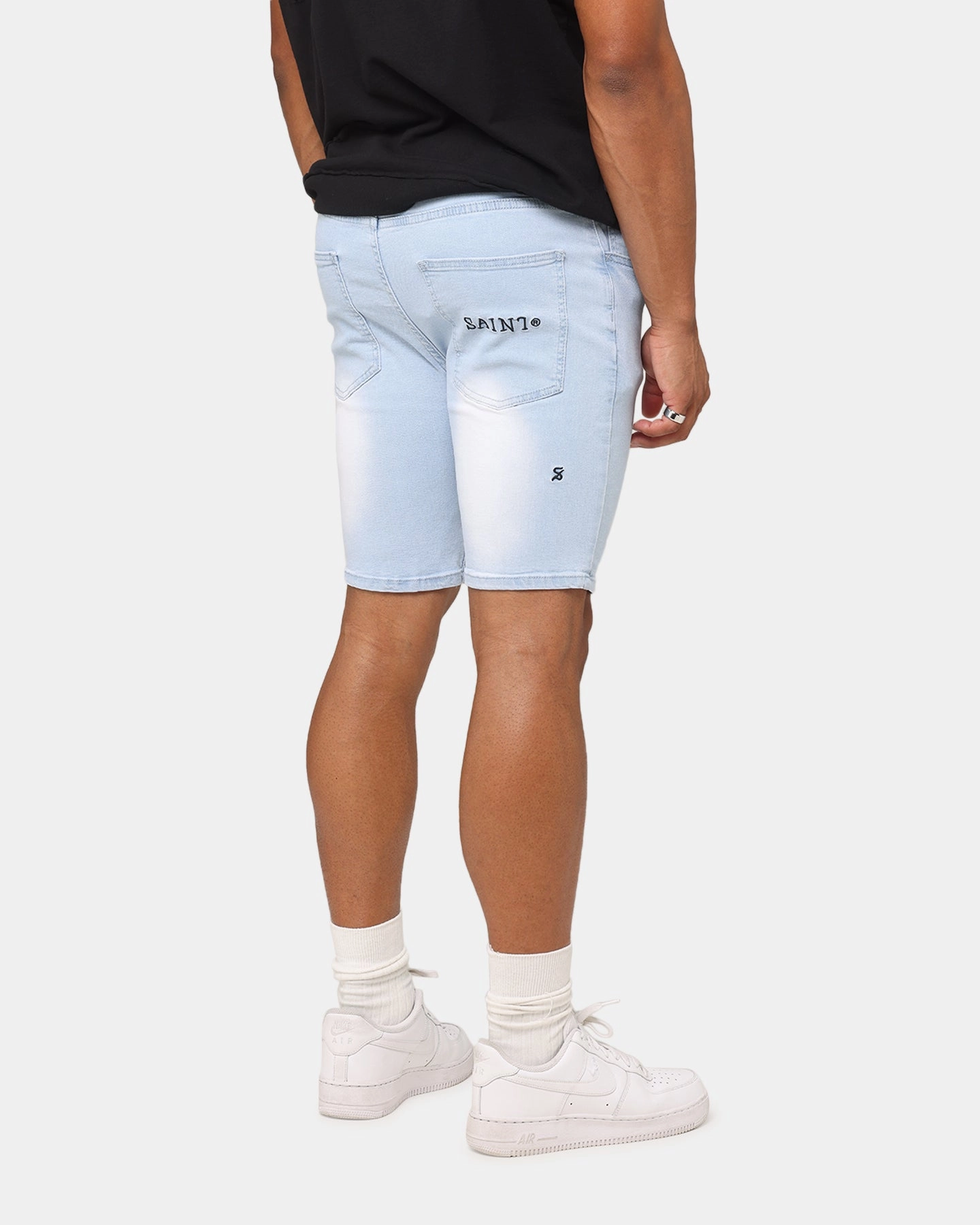 Anti Static Technology mix and match Saint Morta Dynasty Denim Shorts Pale Blue