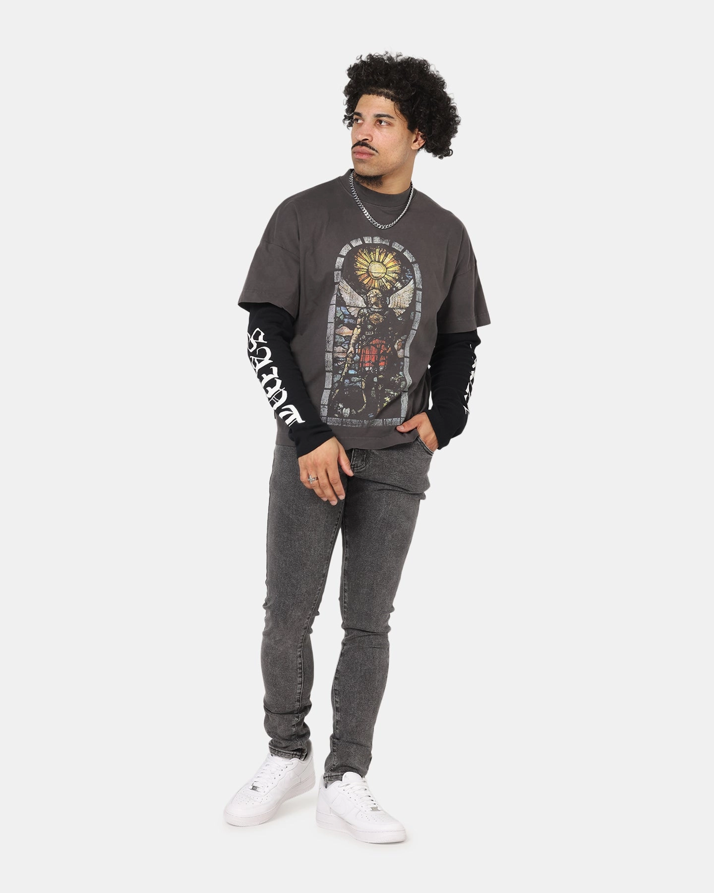 Unisex Outfit Saint Morta Dynasty Jeans Black Stonewash