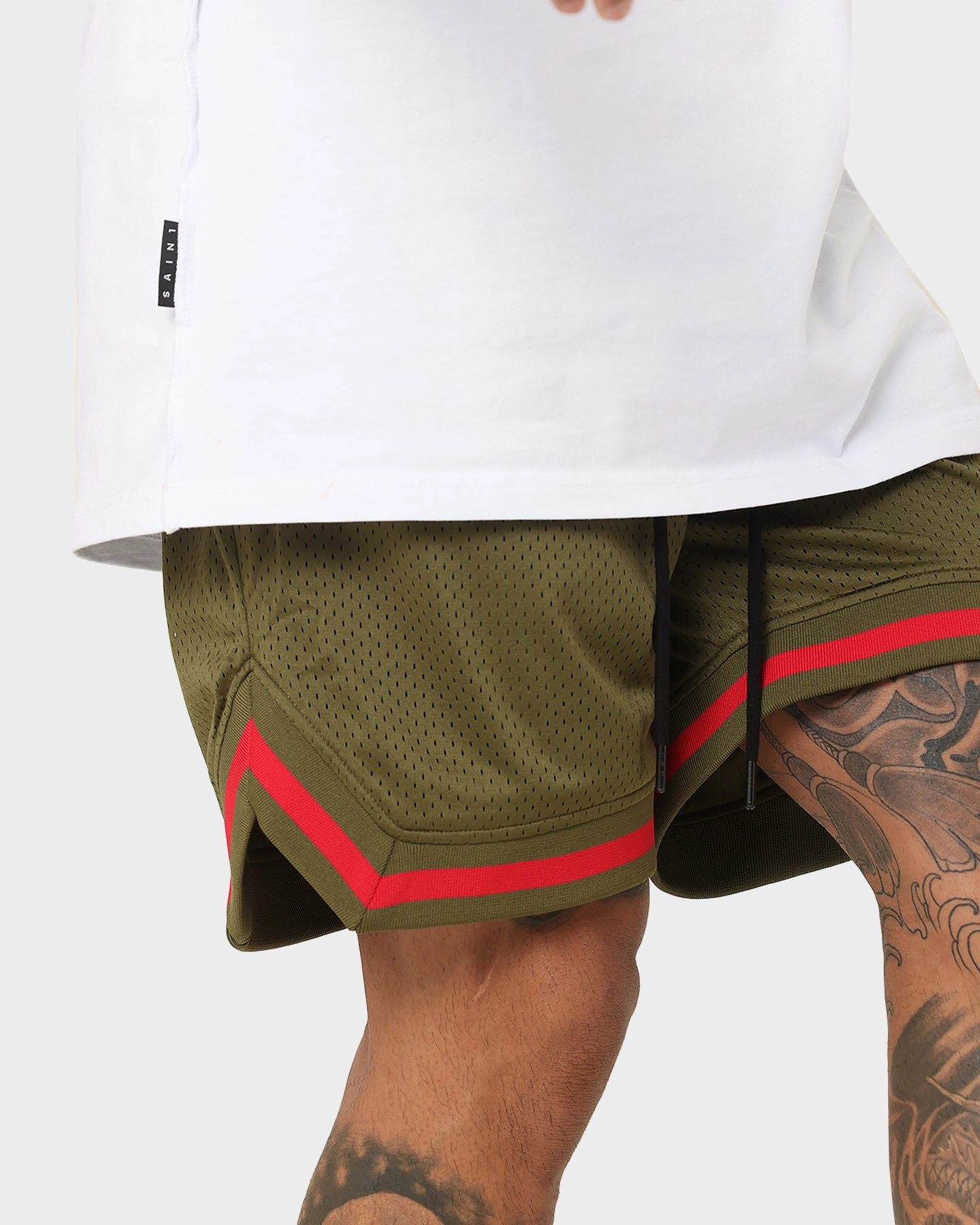 MeshVentilation Saint Morta Envogue All-Star Basketball Shorts Khaki/Red