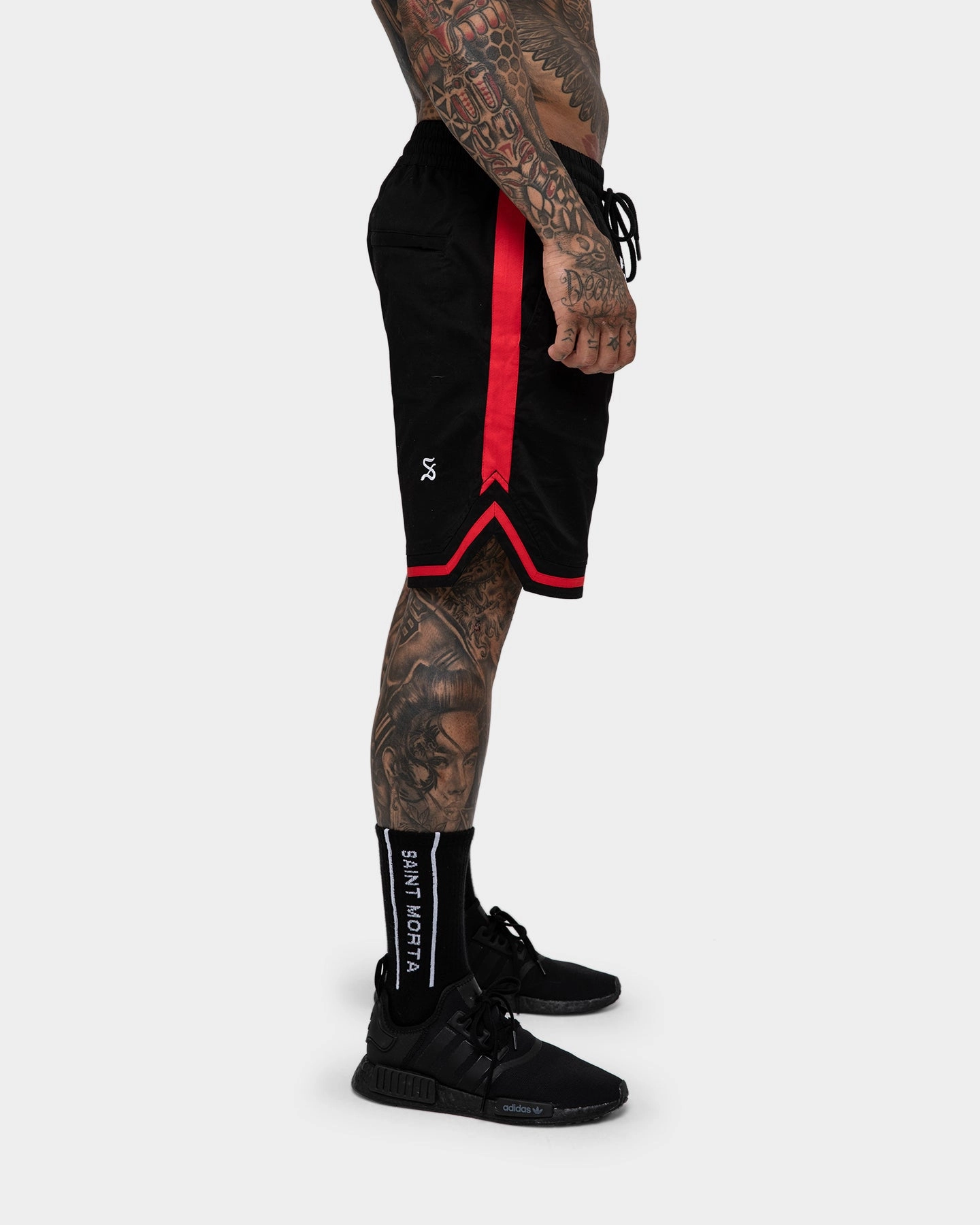 Saint Morta Envogue All-Star Woven Shorts Black/Red Active Look