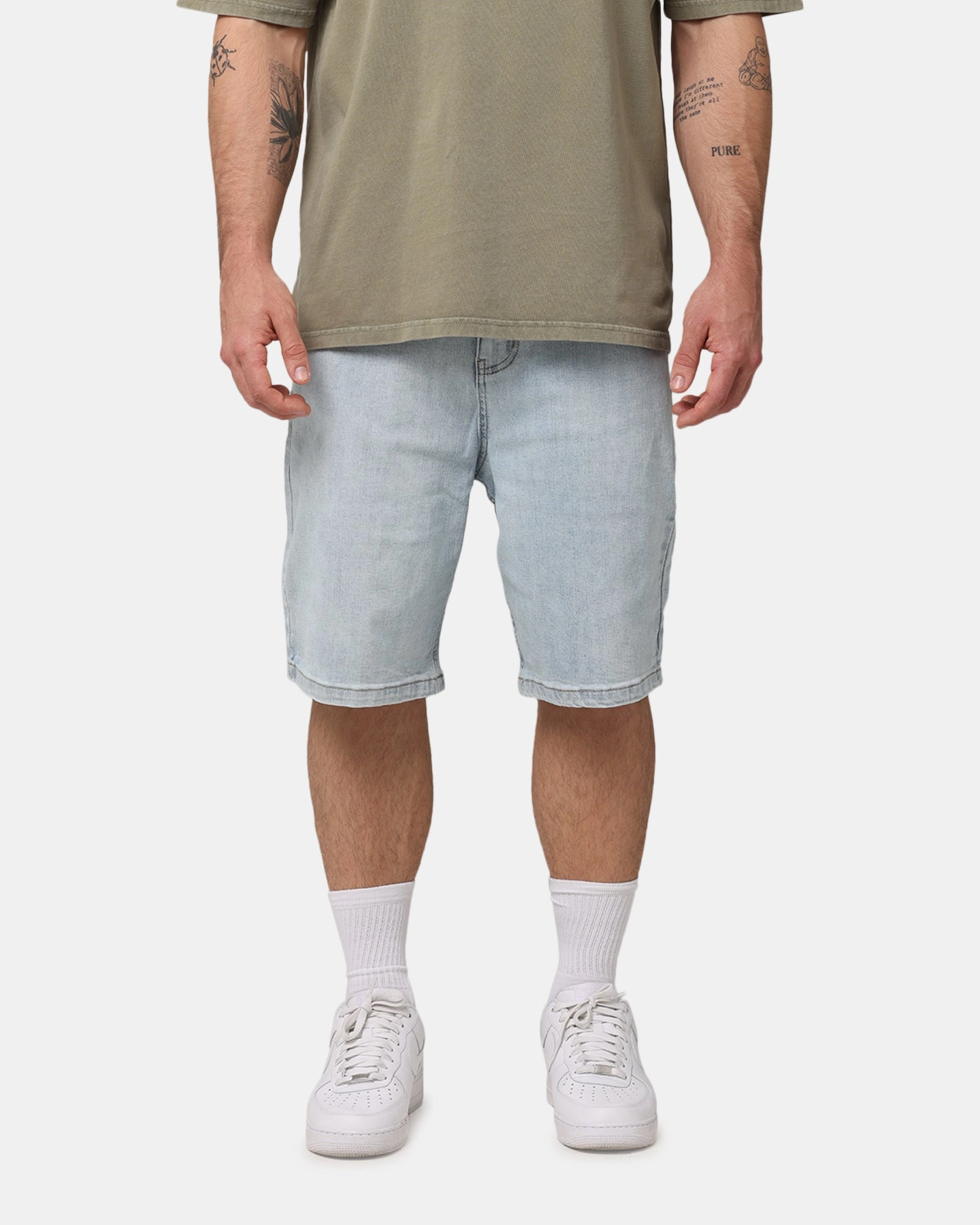 Saint Morta Essential Denim Shorts Light Blue Denim Anti Odor