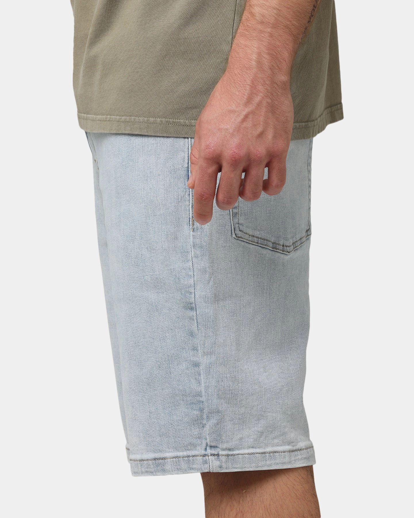 Eco - friendly Windproof Design Saint Morta Essential Denim Shorts Light Blue Denim