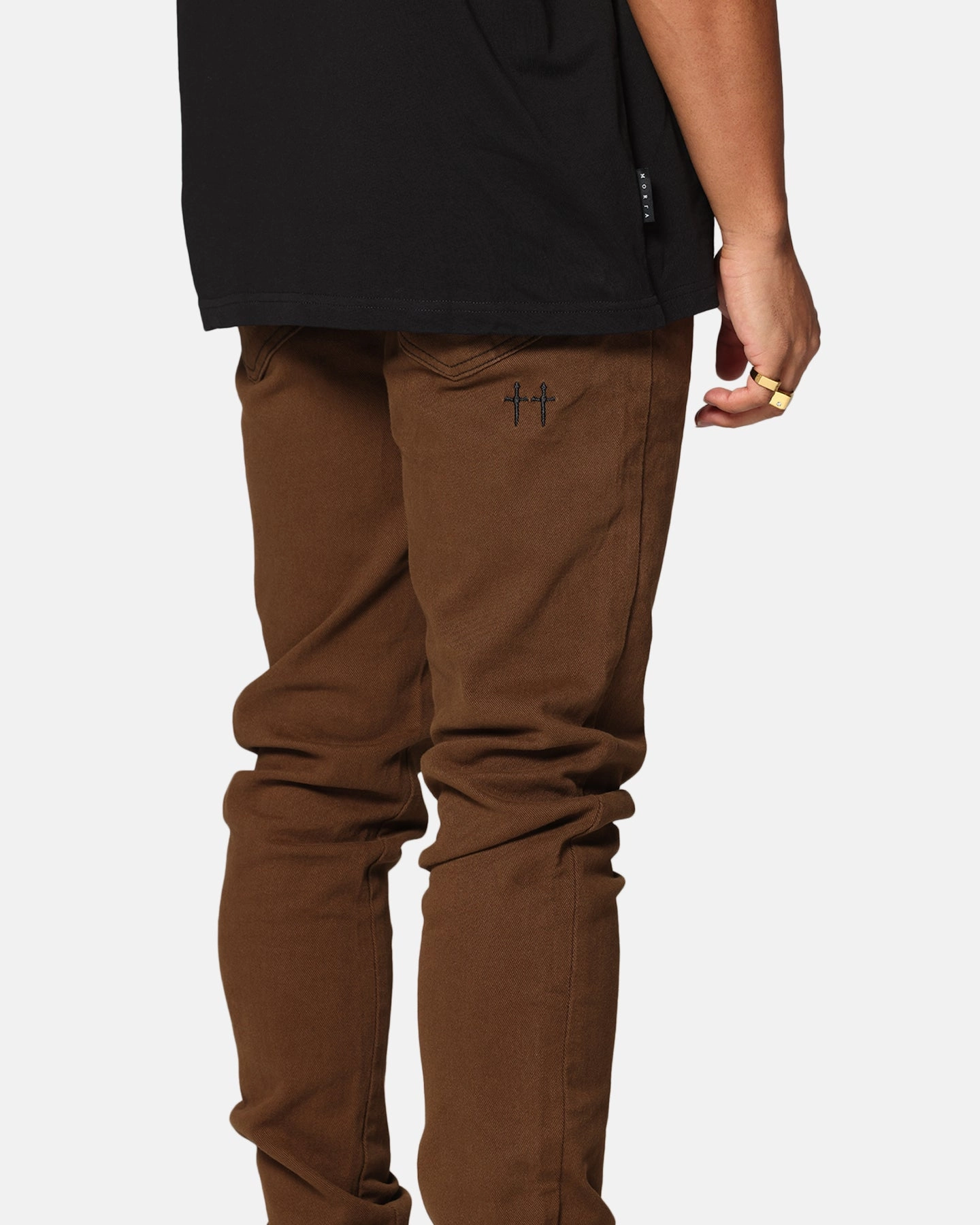 Stylish Vibrant Street Fashion Trend Setter Holiday Vibes Saint Morta Fimi Jeans Vintage Brown