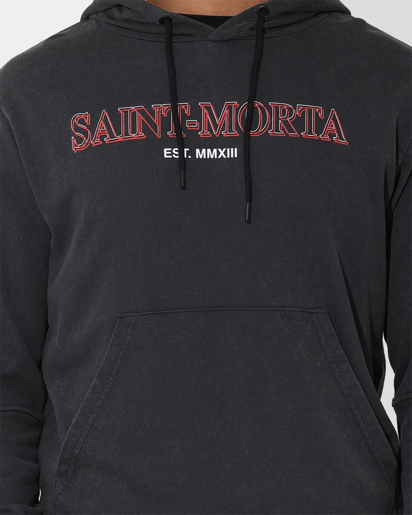 Saint Morta Finite New Age Hoodie Vintage Black Lightweight Packable Build