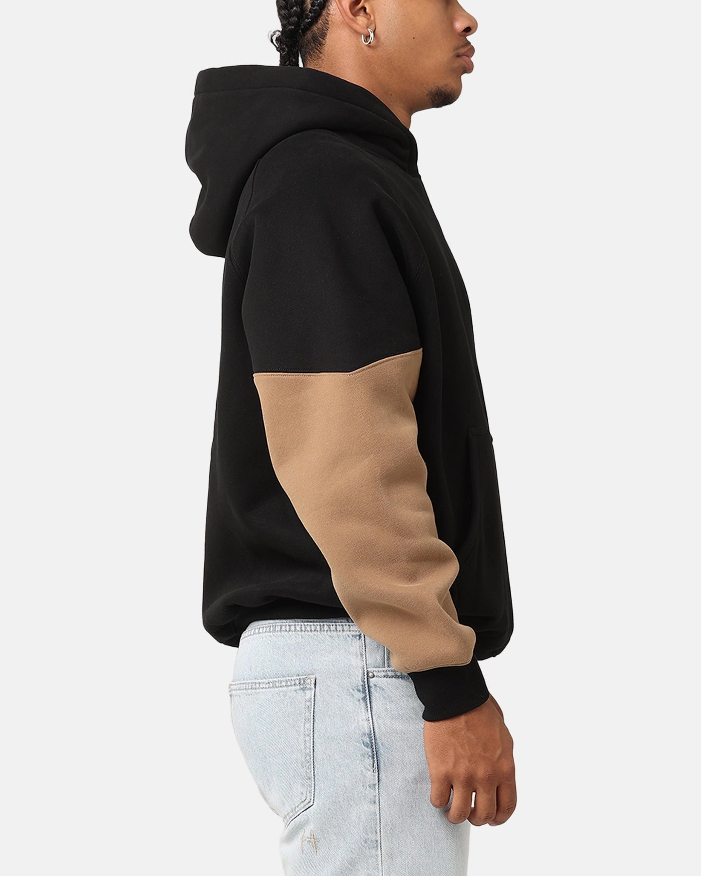 Saint Morta First Issue Hoodie Black/Tan Minimal Look