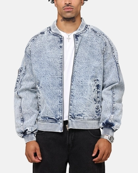 Saint Morta Flight Denim Jacket Blue Stonewash Glamour
