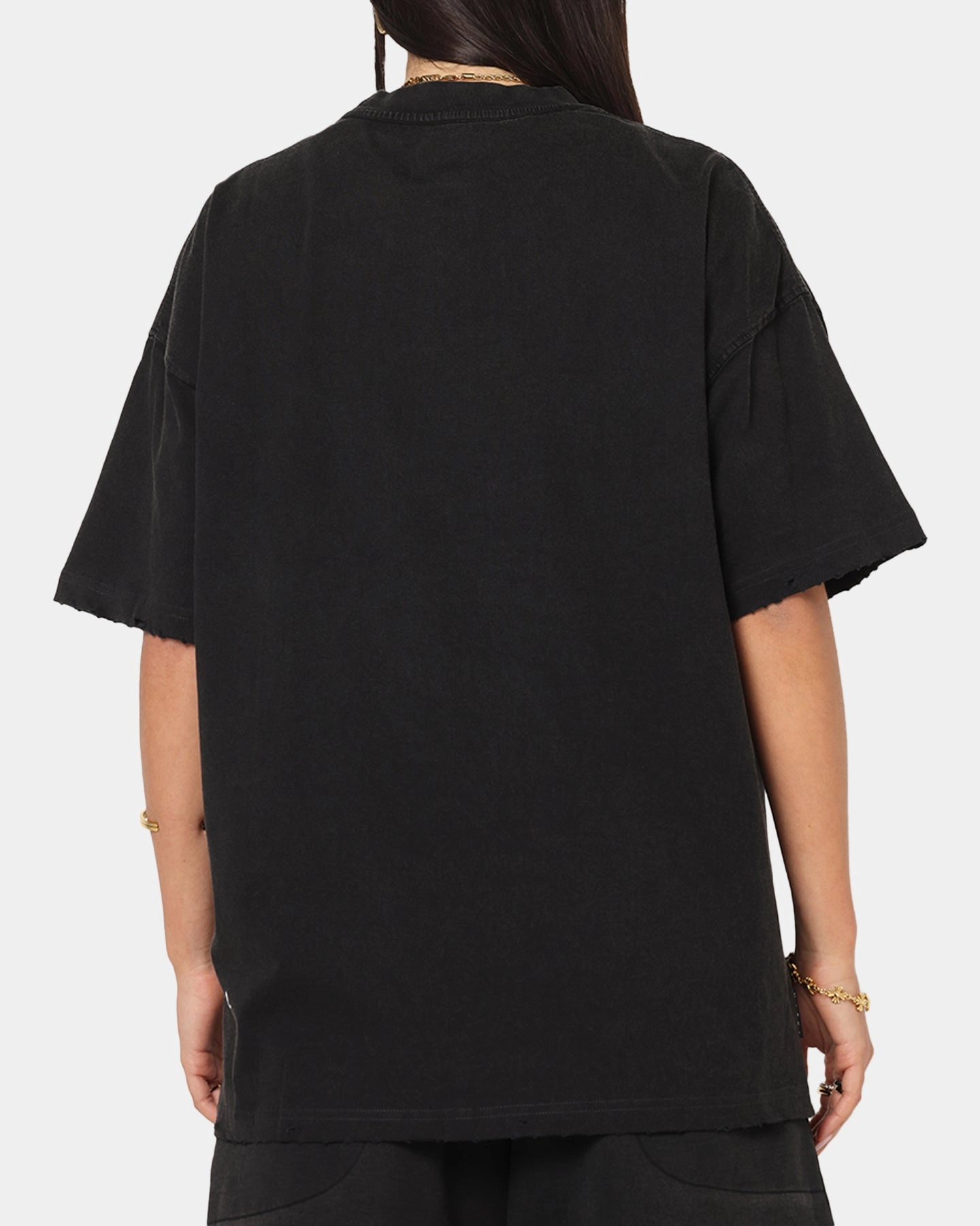 City Casual Saint Morta Fray Boxy T-Shirt Vintage Black