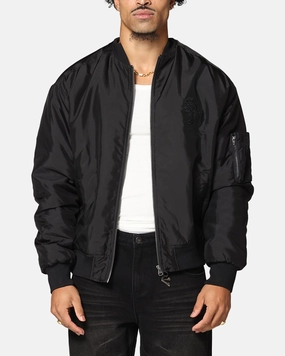 Saint Morta Gothic Nylon Bomber Jacket Black Experiment