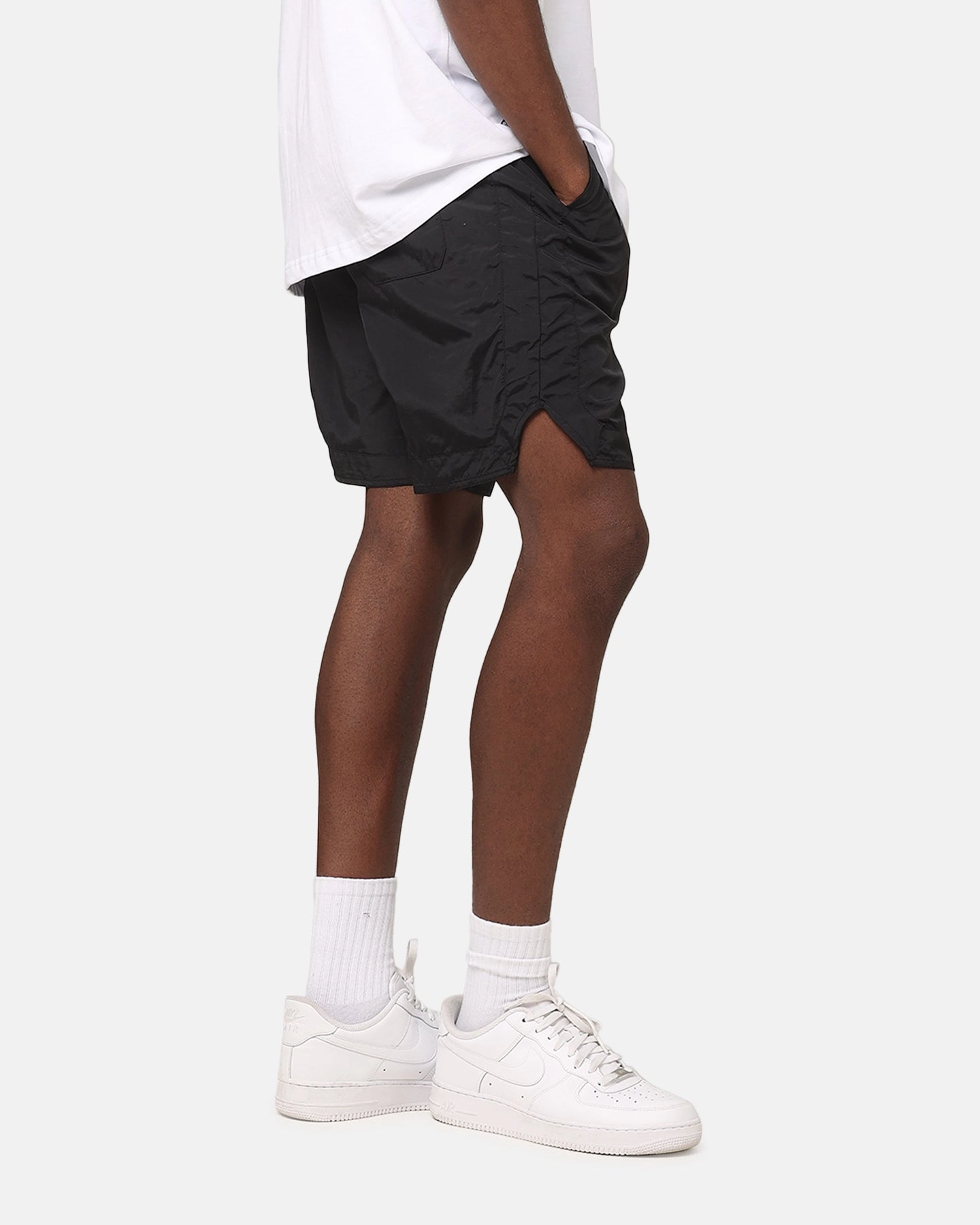 Saint Morta Gothic Nylon Shorts Black Classic Comfort