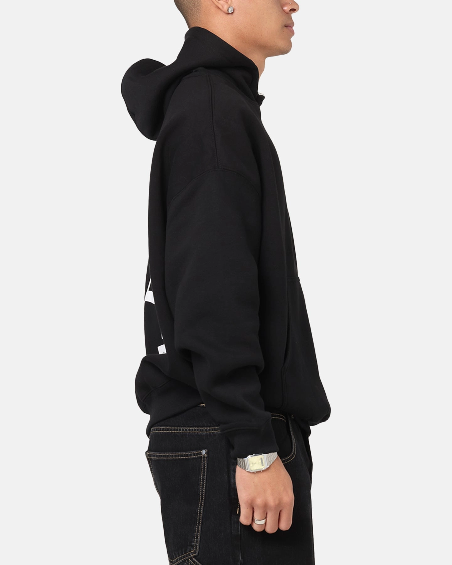 Giraffe like Saint Morta Gothic Stack Boxy Hoodie Black