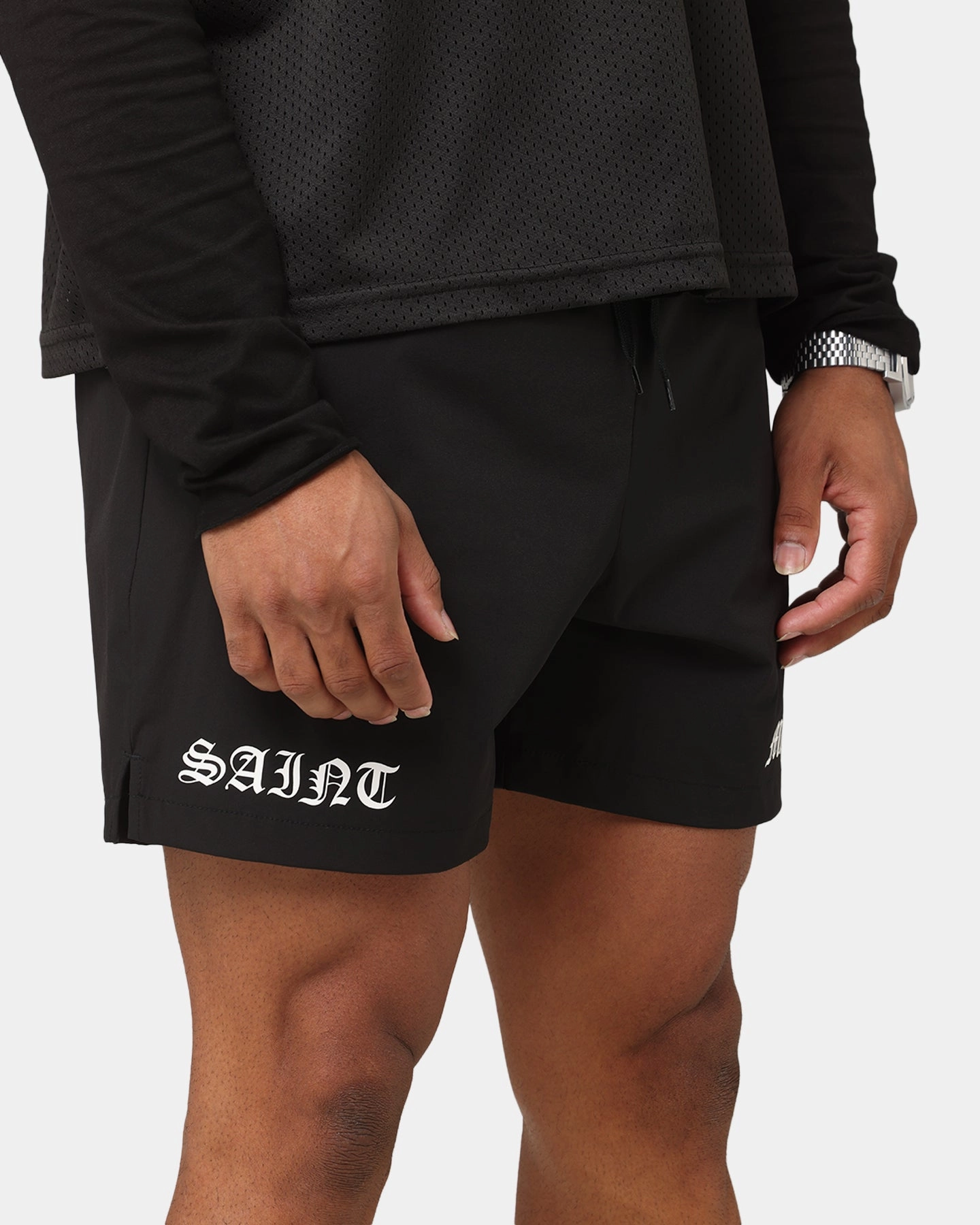 Saint Morta Gothic Training Shorts Black Quick Dry Technology