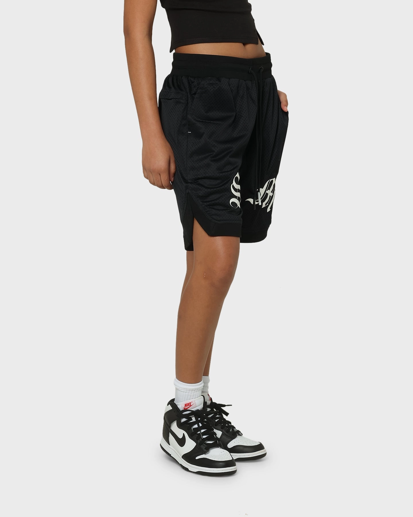 Hot Day Youth fashion Saint Morta Graves Basketball Shorts Black