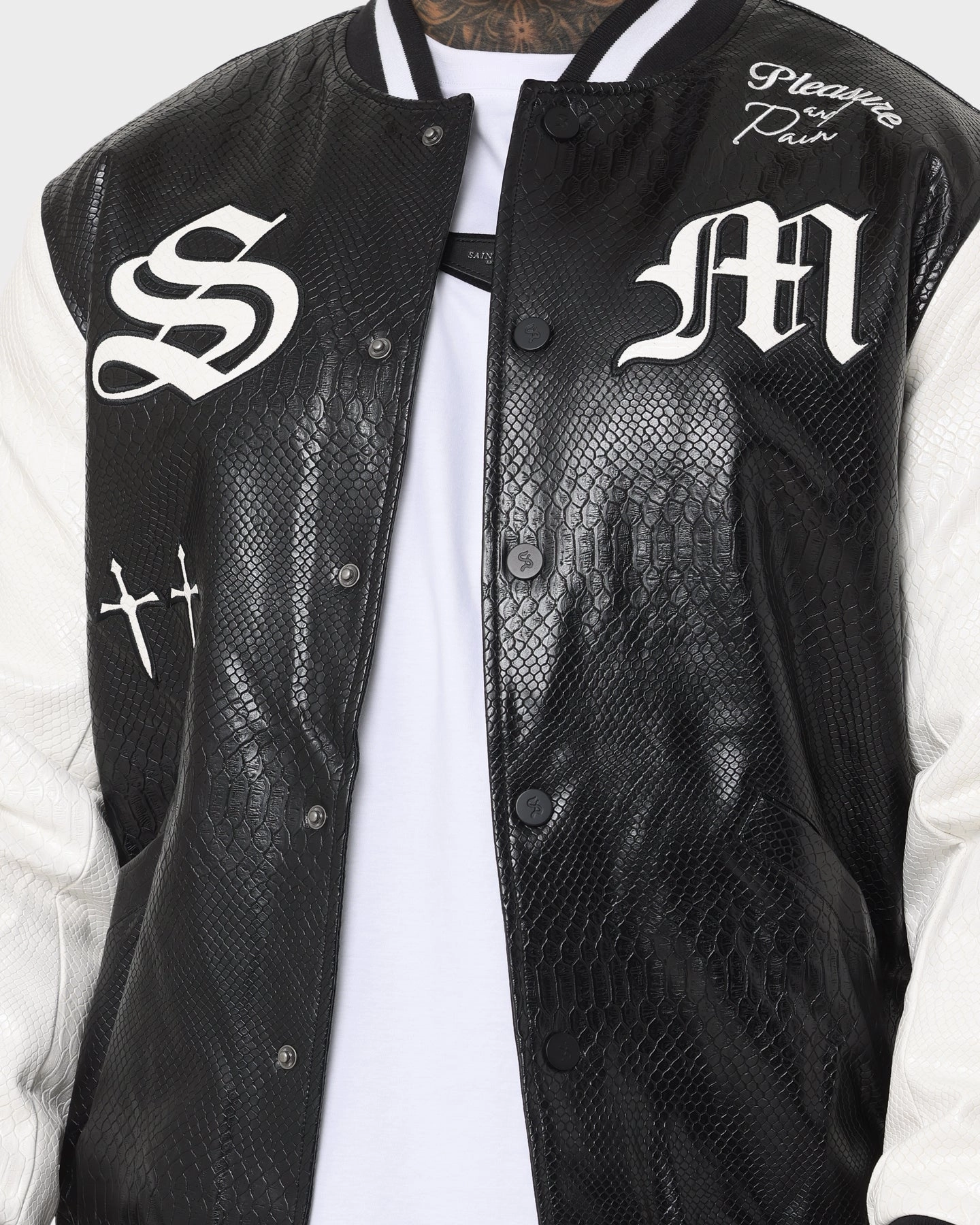 Show Box Saint Morta Graveyard Reptile Jacket Black/White