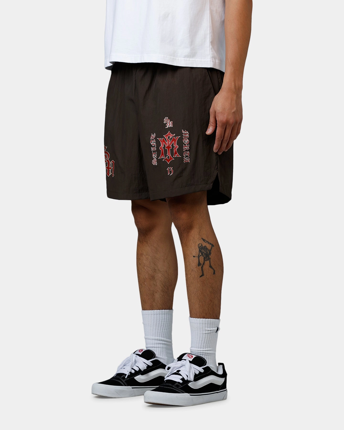 Functional Design StretchWaistband Saint Morta Hardcore Nylon Shorts Dark Brown