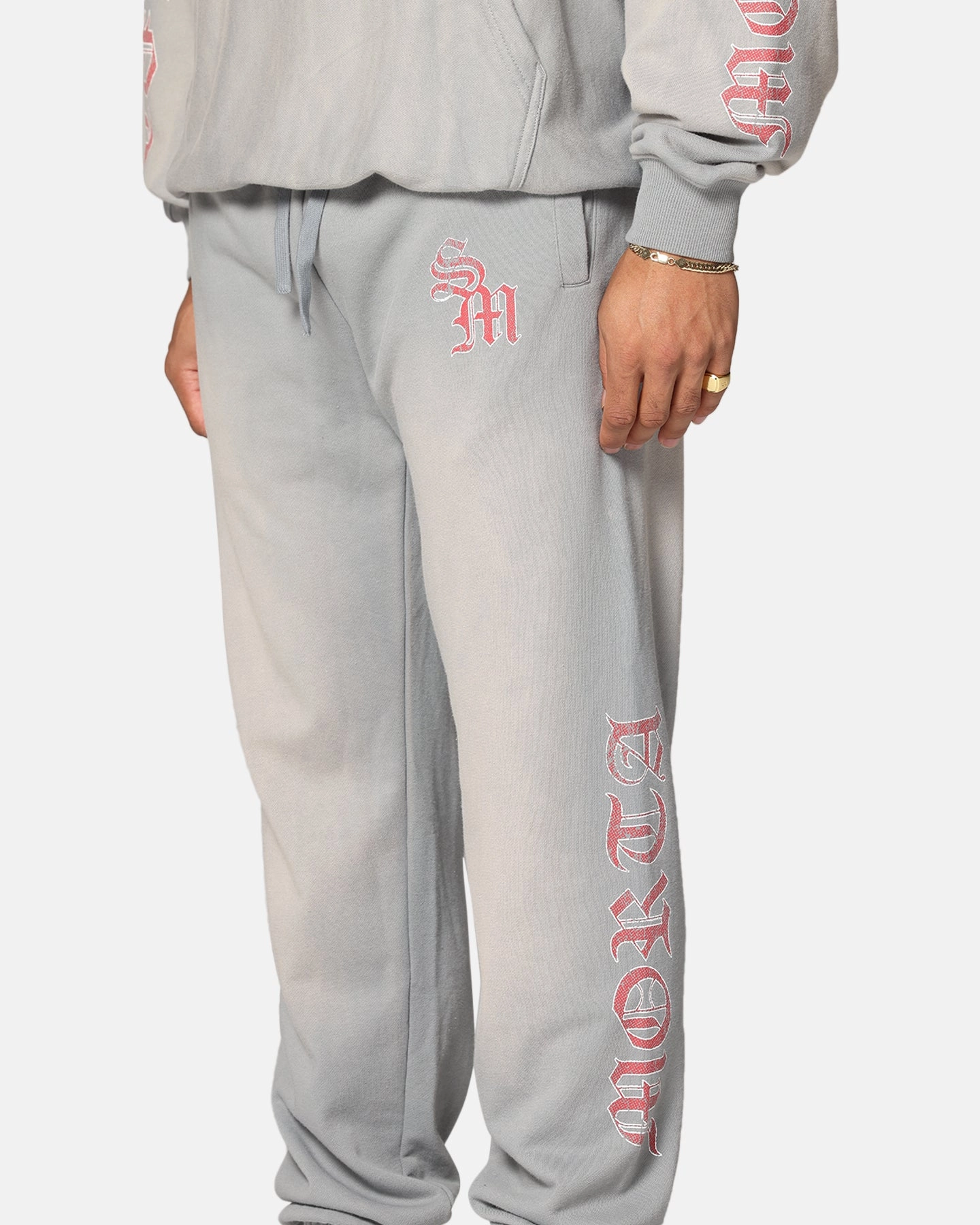 Saint Morta Hardcore Sweatpants Sunfade Grey clean design Comfy Design